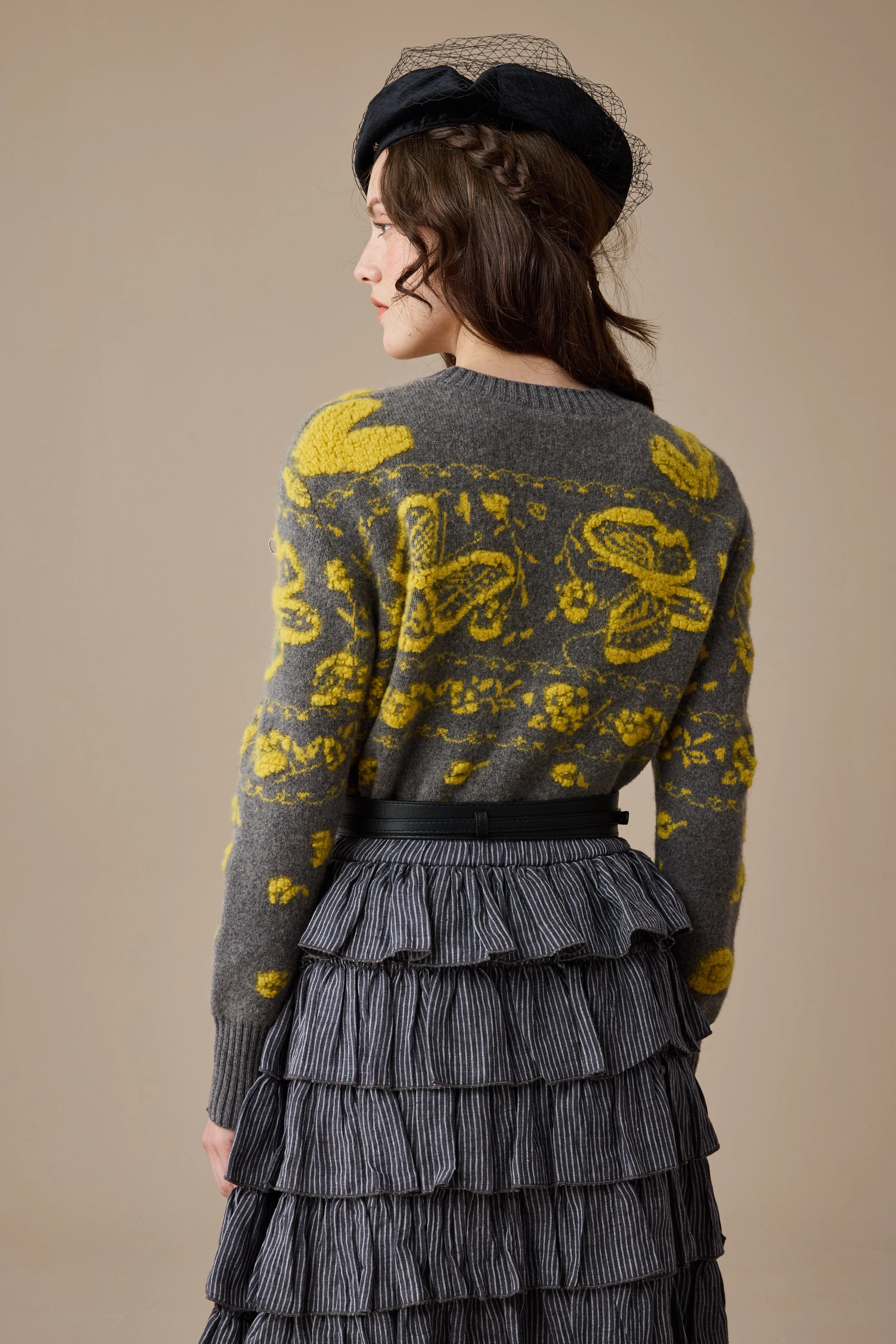 Nutcracker 24 |100% Wool Floral Jumper Sweater - Image 13