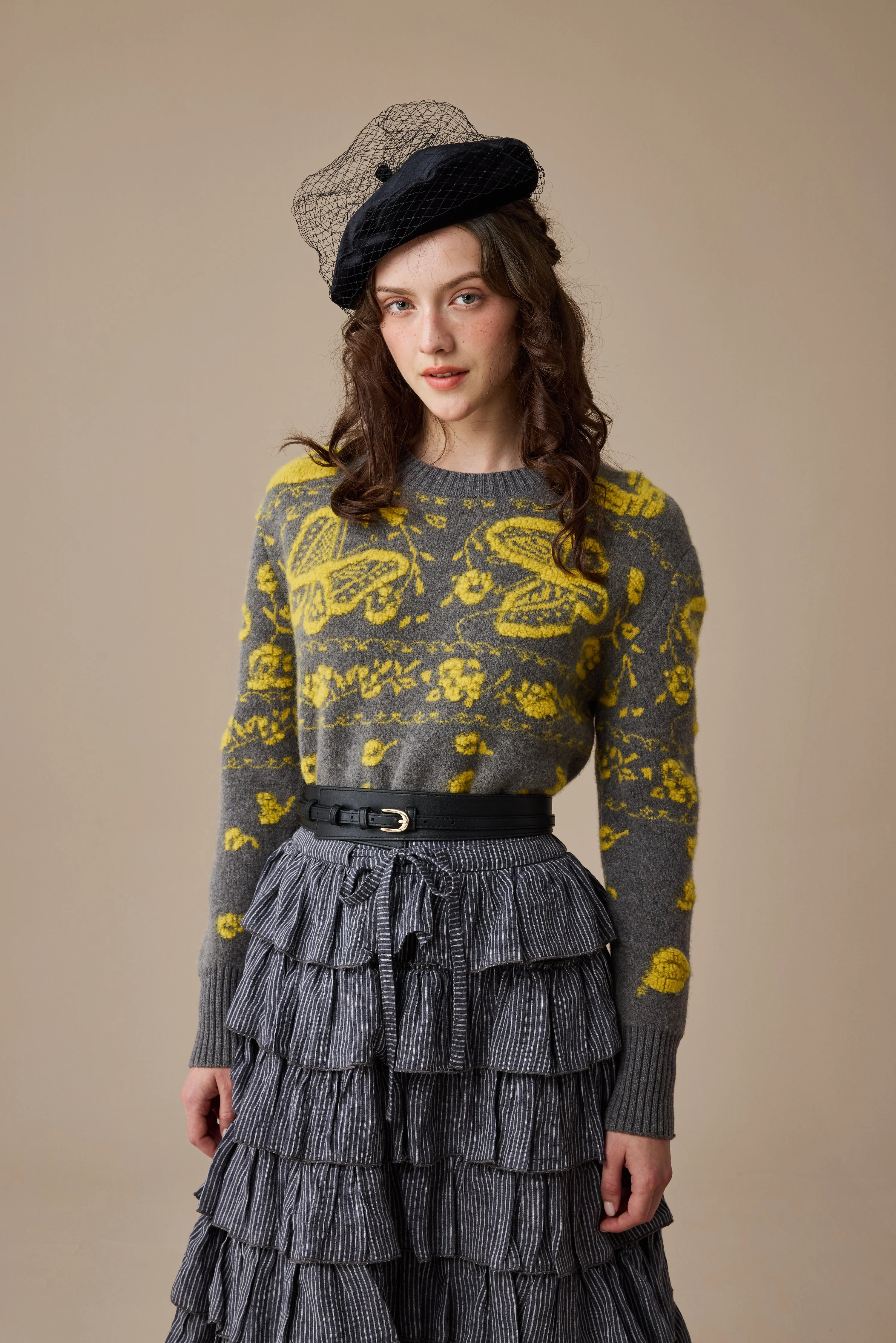 Nutcracker 24 |100% Wool Floral Jumper Sweater - Image 17