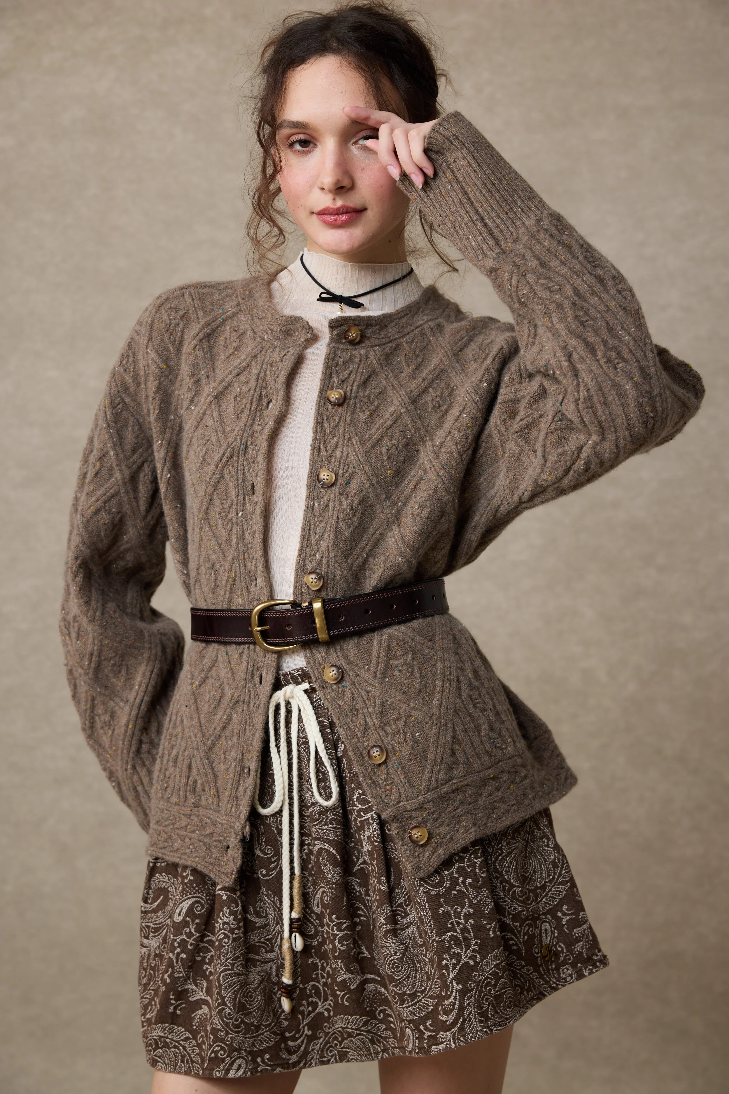 Flurry 17 | 100% Wool Sculptured Knitwear Cardigan - Image 21