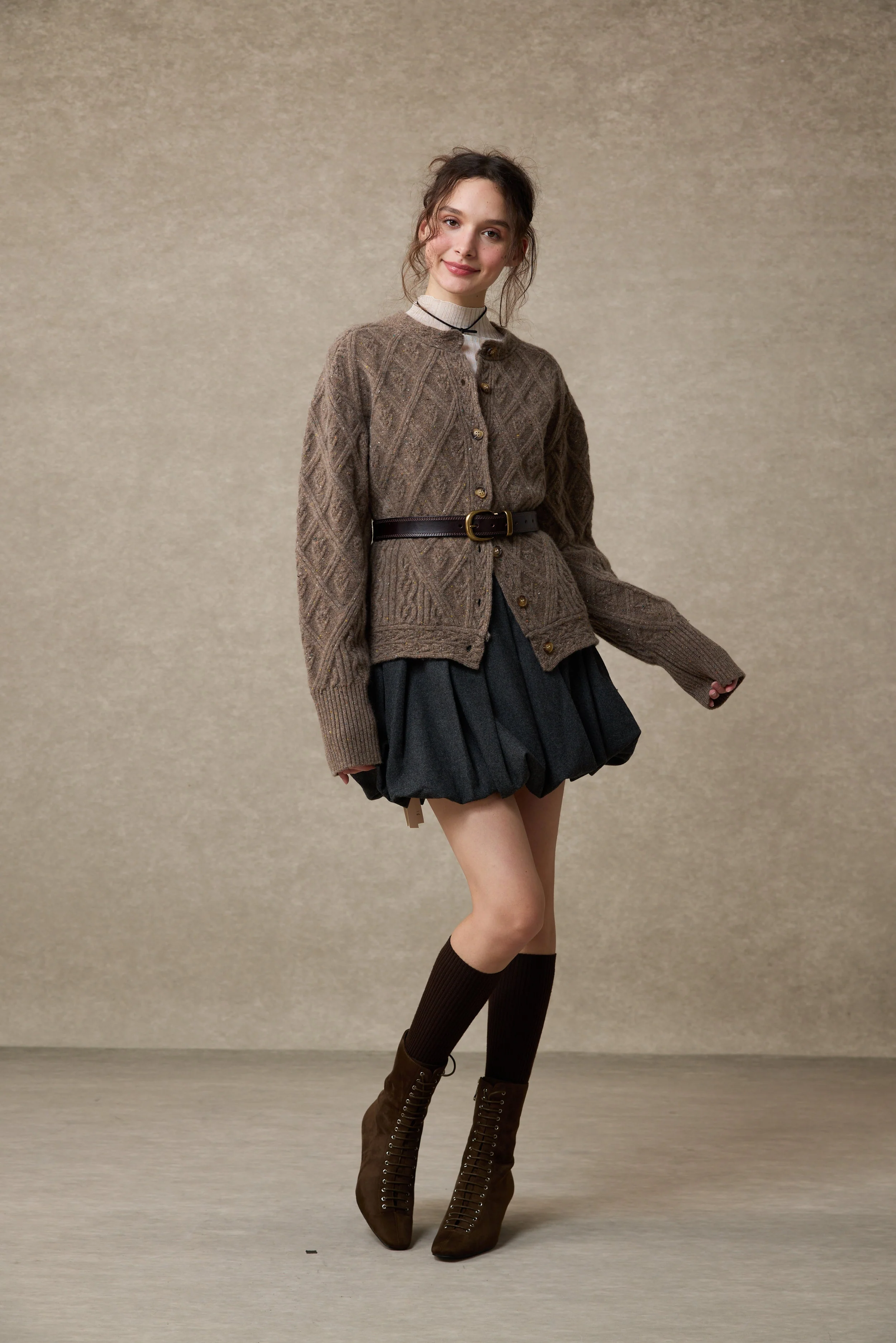 Flurry 17 | 100% Wool Sculptured Knitwear Cardigan - Image 22