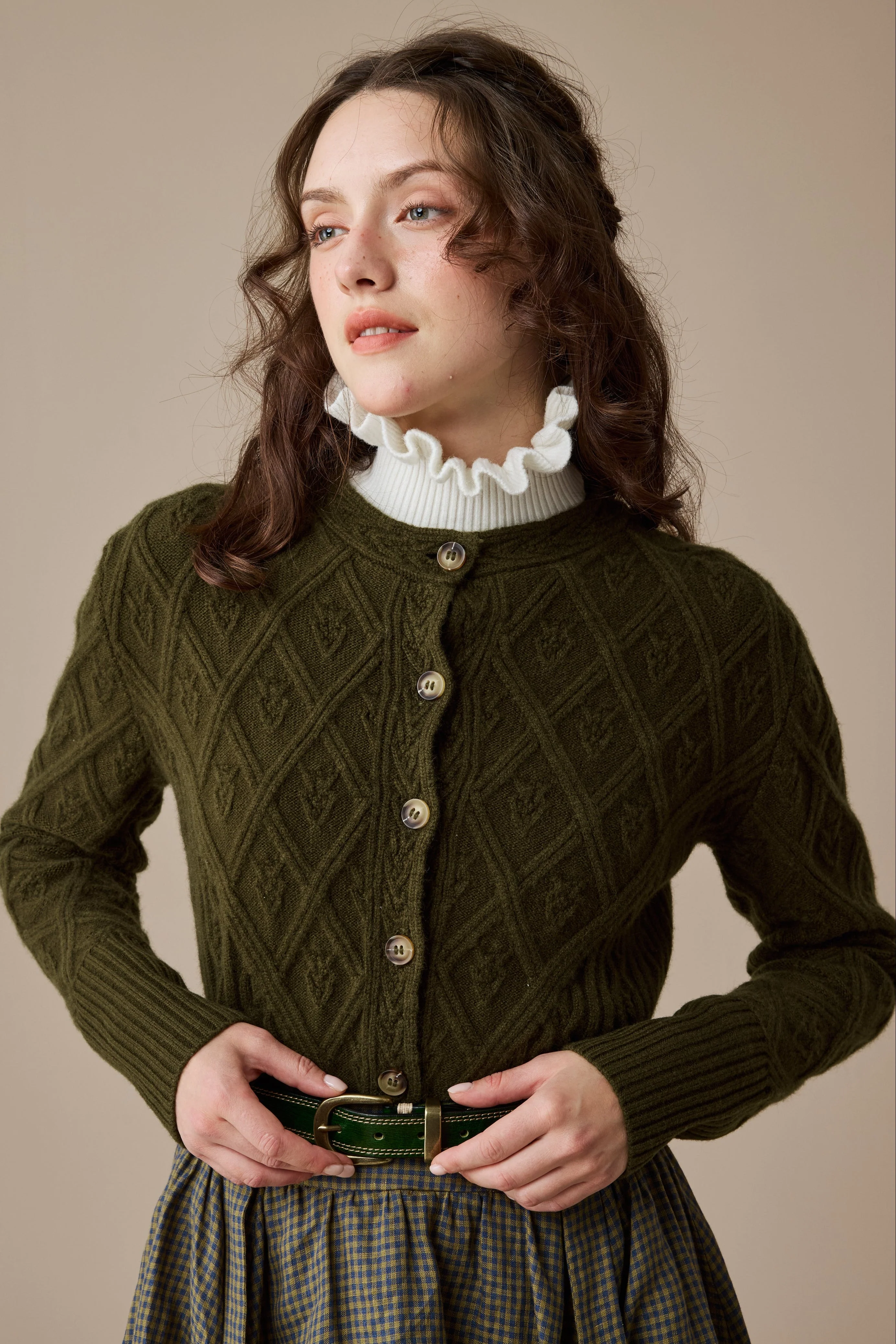 Flurry 17 | 100% Wool Sculptured Knitwear Cardigan - Image 3