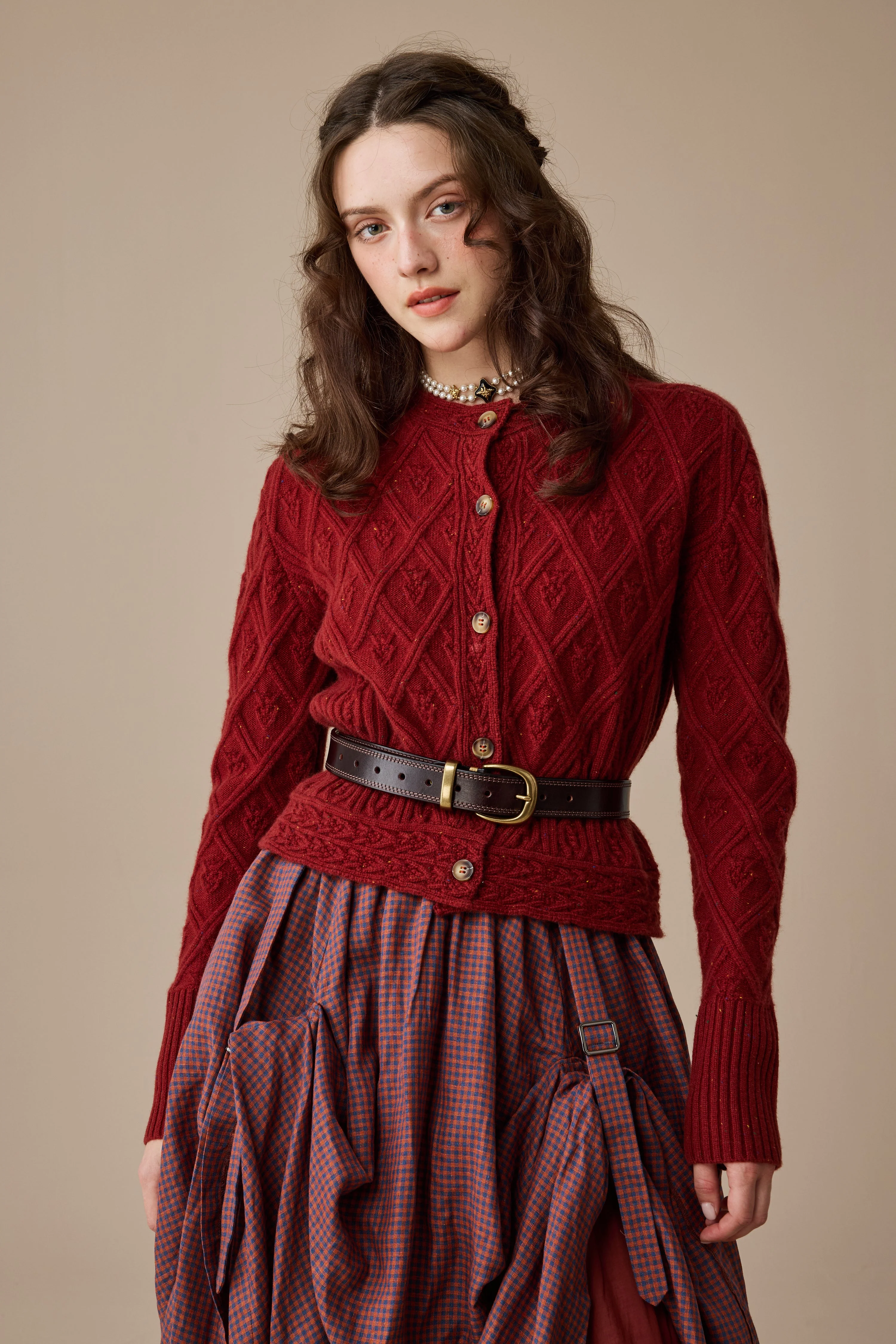 Flurry 17 | 100% Wool Sculptured Knitwear Cardigan - Image 6