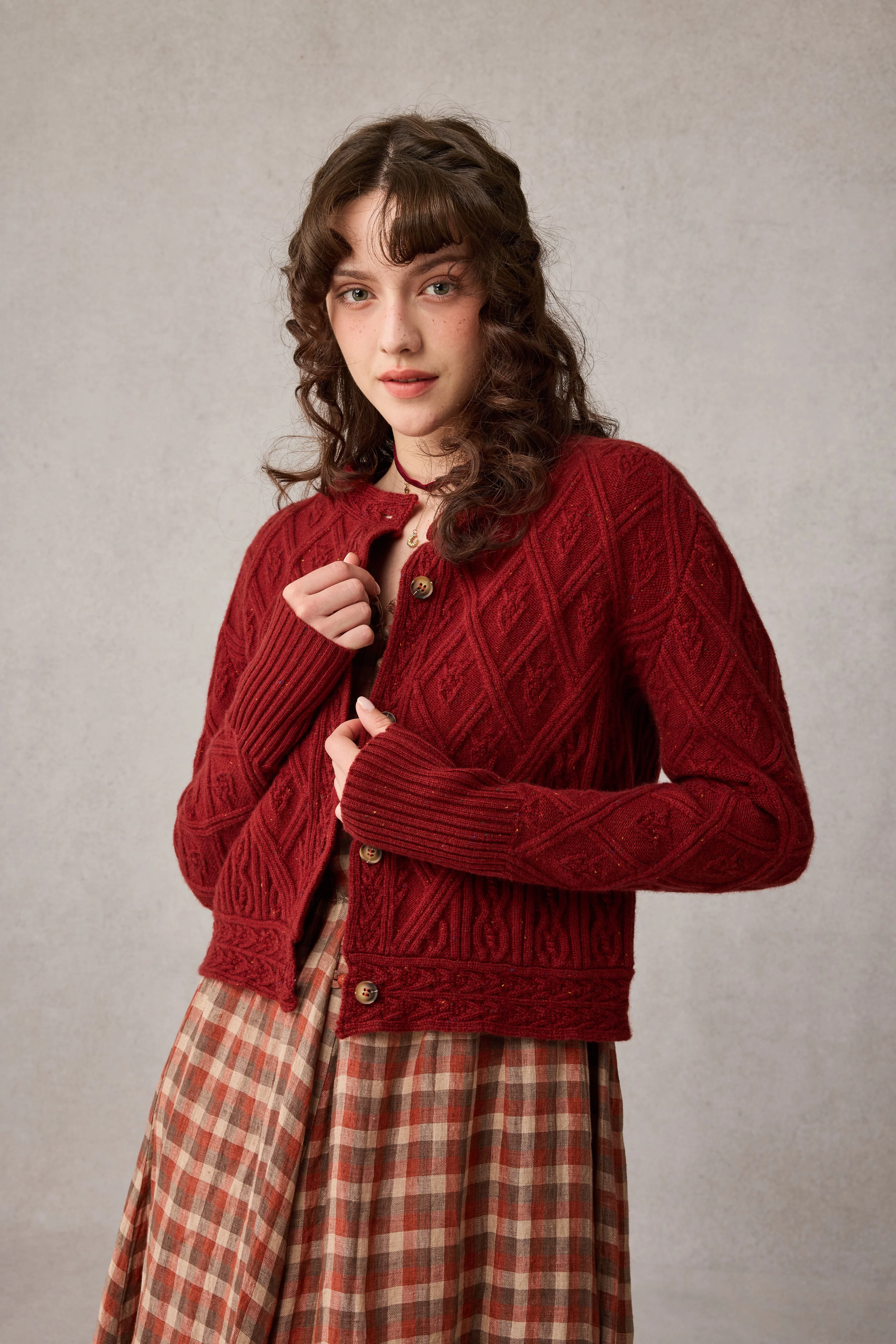 Flurry 17 | 100% Wool Sculptured Knitwear Cardigan - Image 11