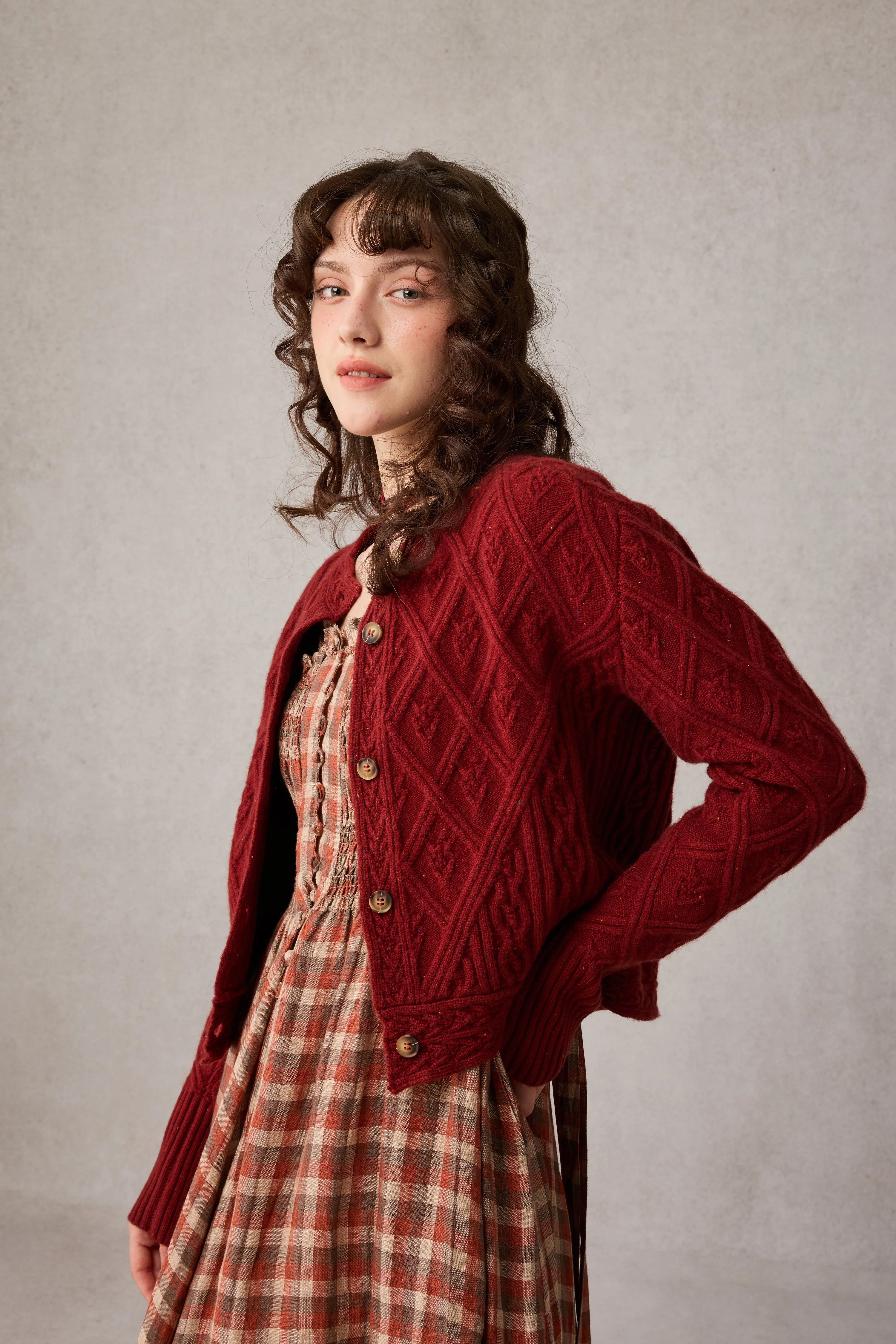 Flurry 17 | 100% Wool Sculptured Knitwear Cardigan - Image 13