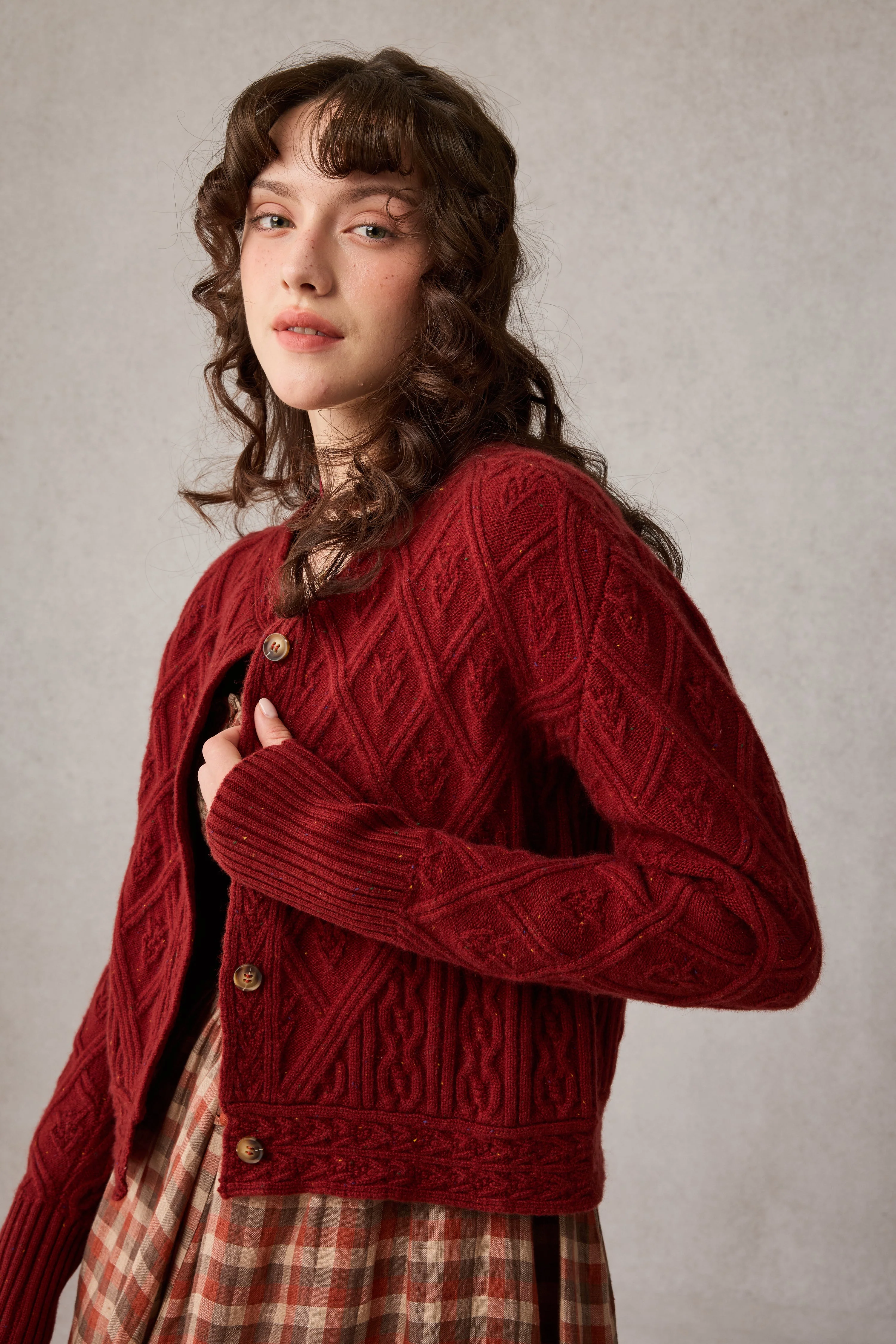 Flurry 17 | 100% Wool Sculptured Knitwear Cardigan - Image 14