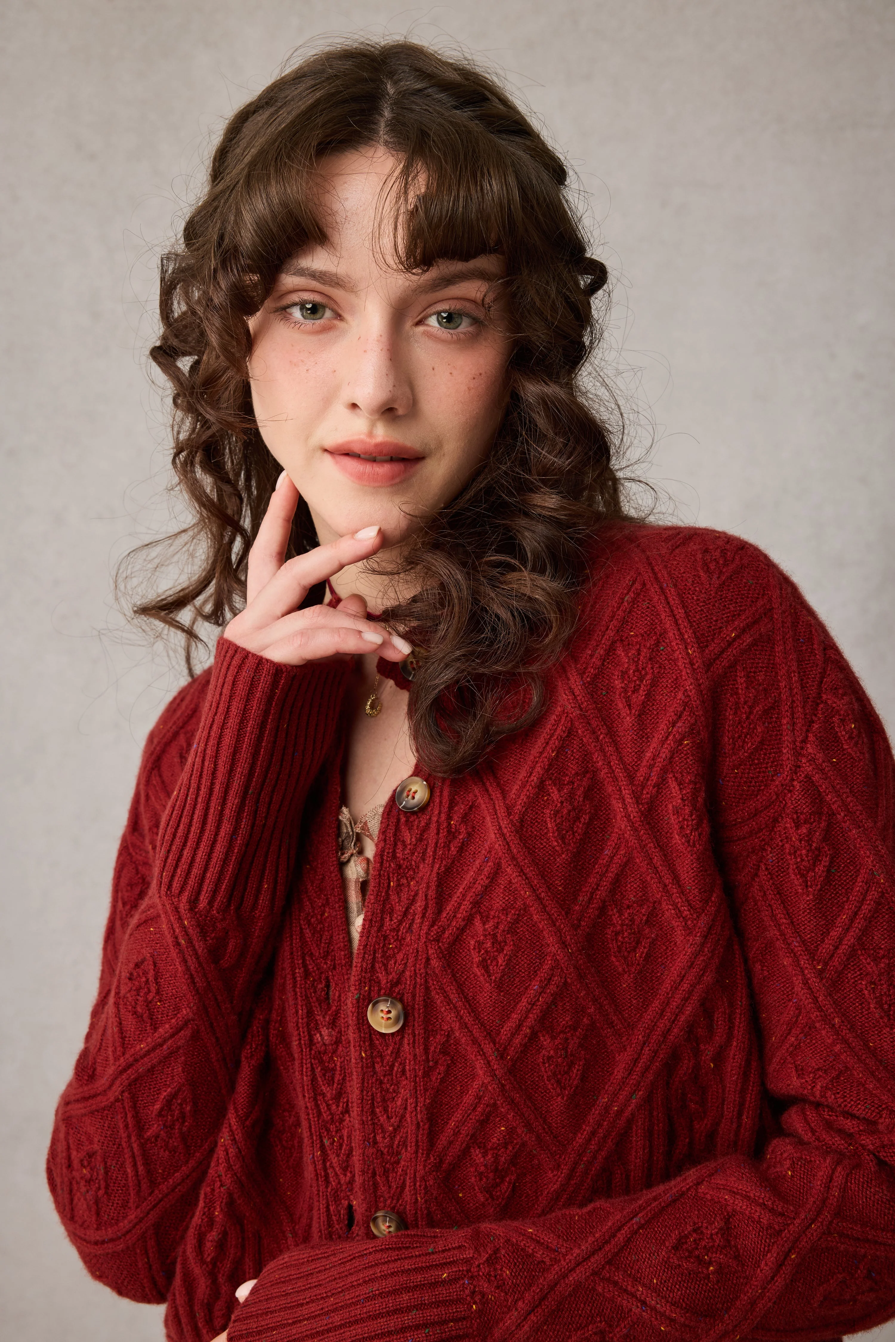 Flurry 17 | 100% Wool Sculptured Knitwear Cardigan - Image 15