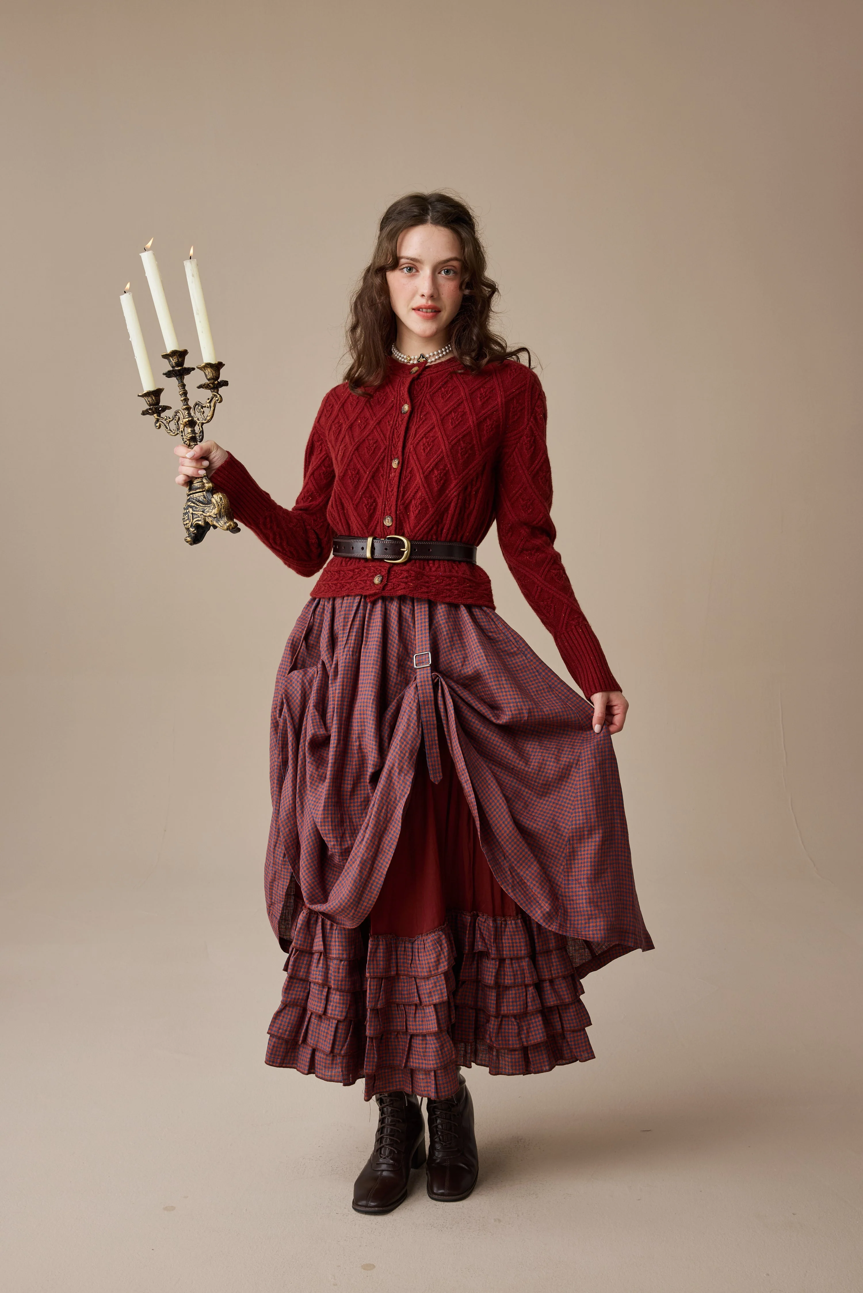 Flurry 17 | 100% Wool Sculptured Knitwear Cardigan - Image 17