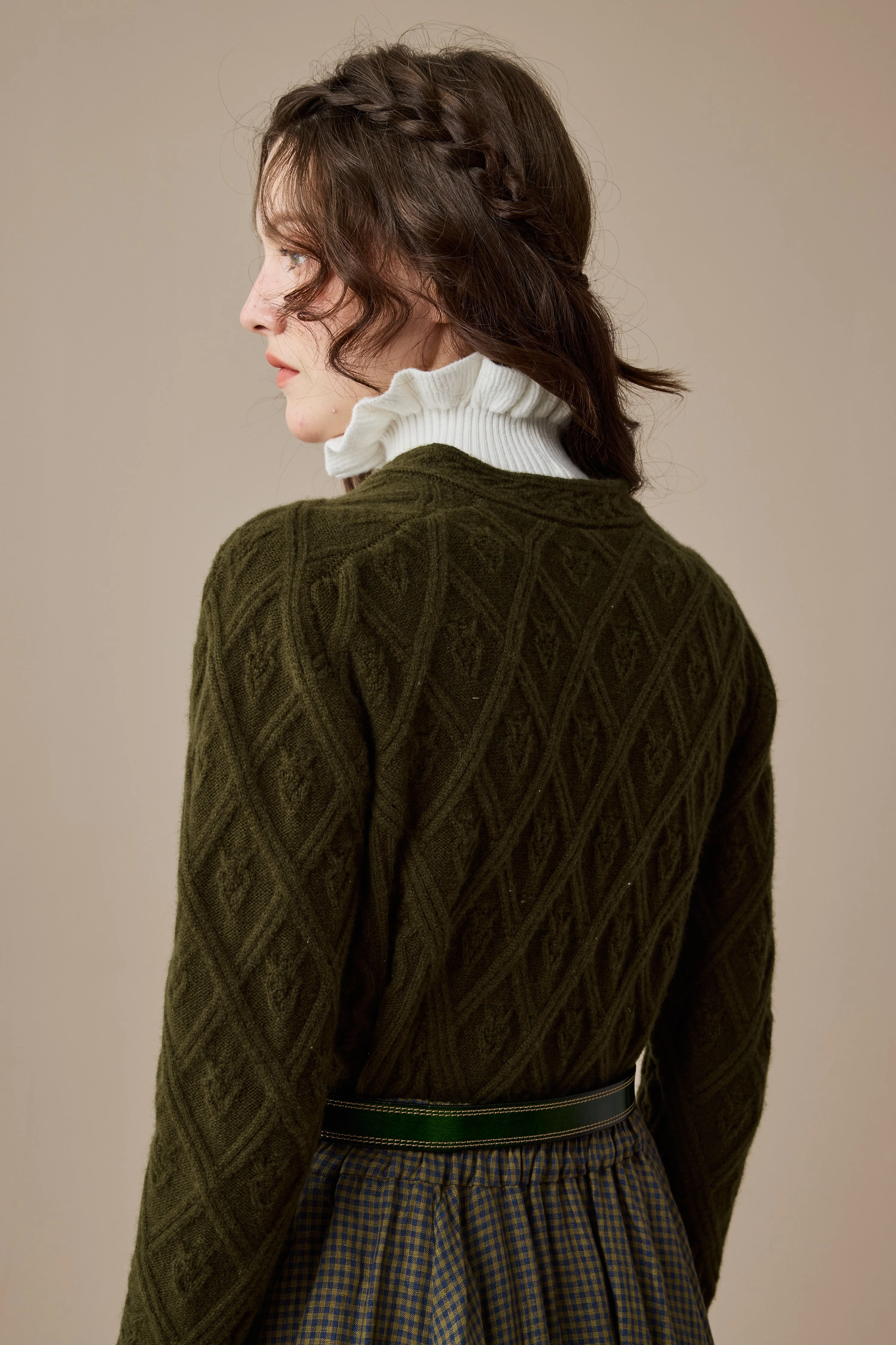 Flurry 17 | 100% Wool Sculptured Knitwear Cardigan - Image 23
