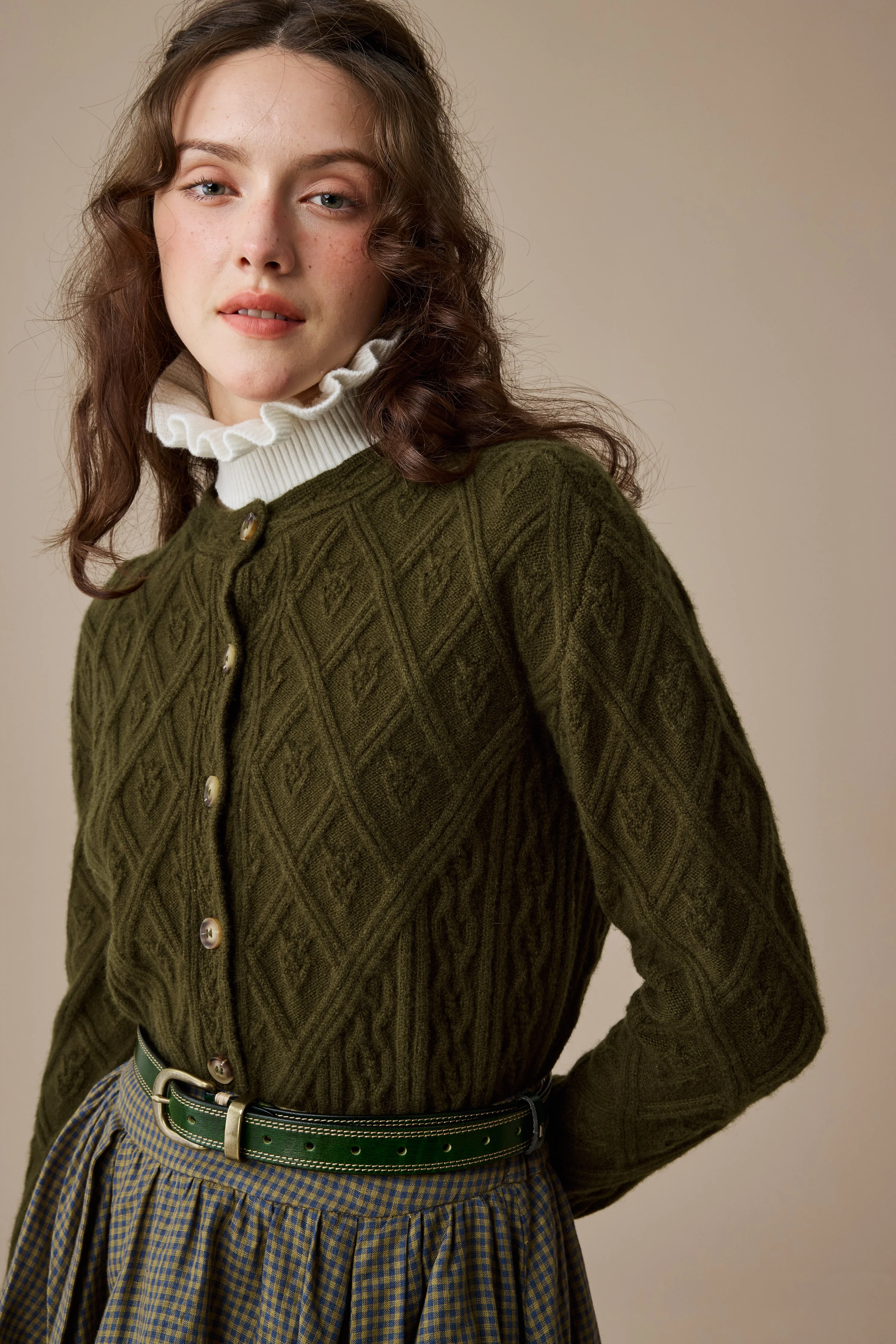 Flurry 17 | 100% Wool Sculptured Knitwear Cardigan - Image 26