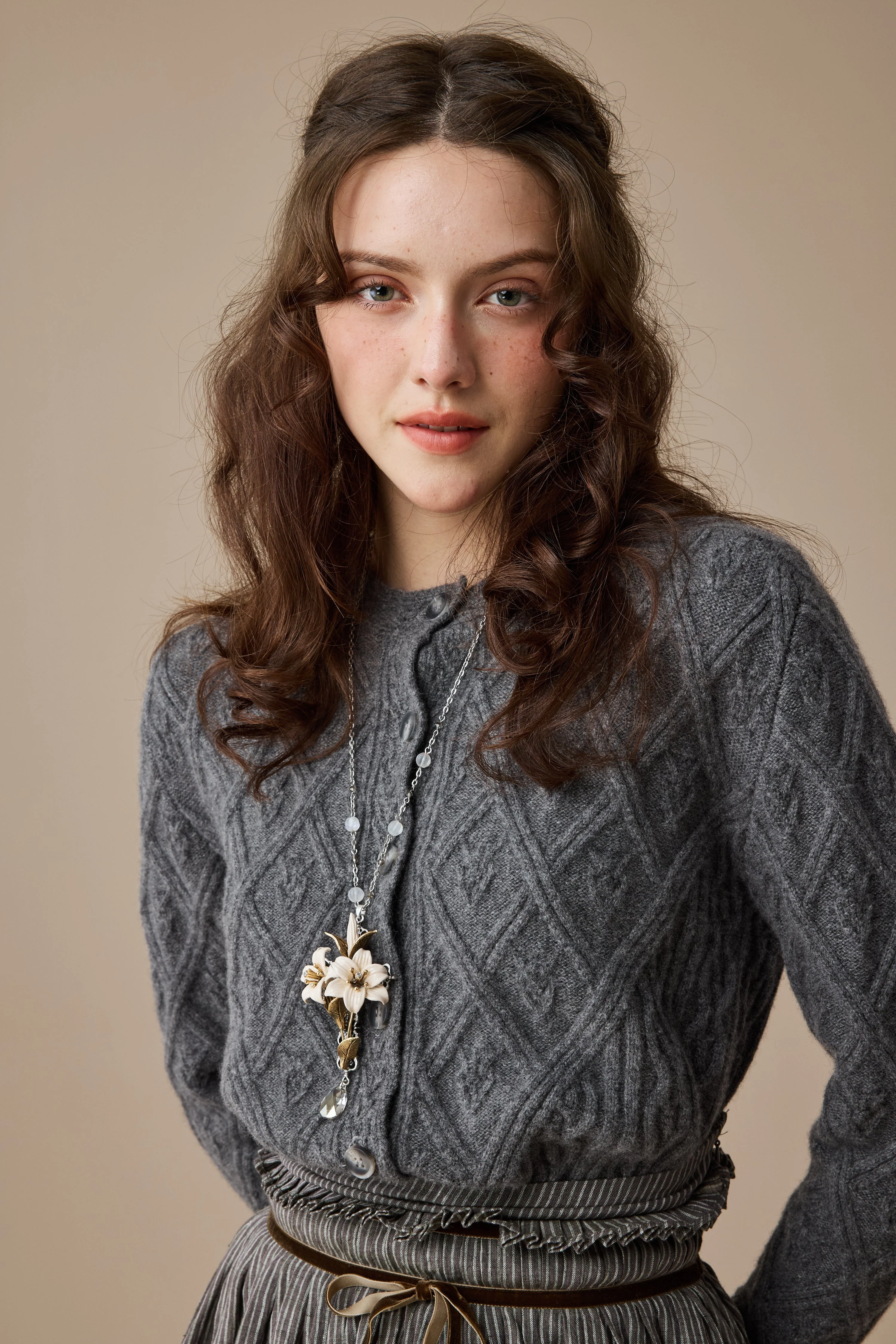 Flurry 17 | 100% Wool Sculptured Knitwear Cardigan - Image 29