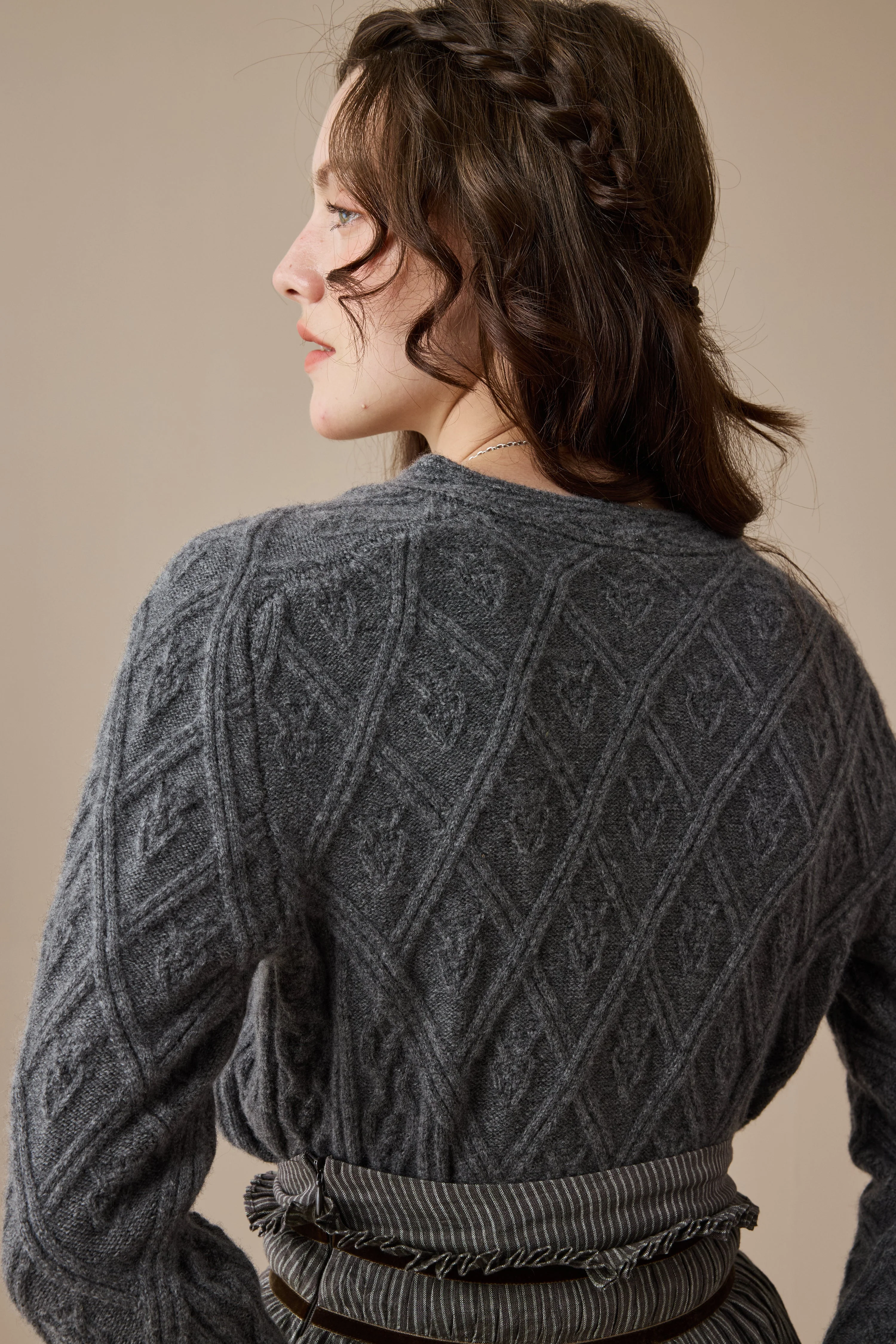 Flurry 17 | 100% Wool Sculptured Knitwear Cardigan - Image 30