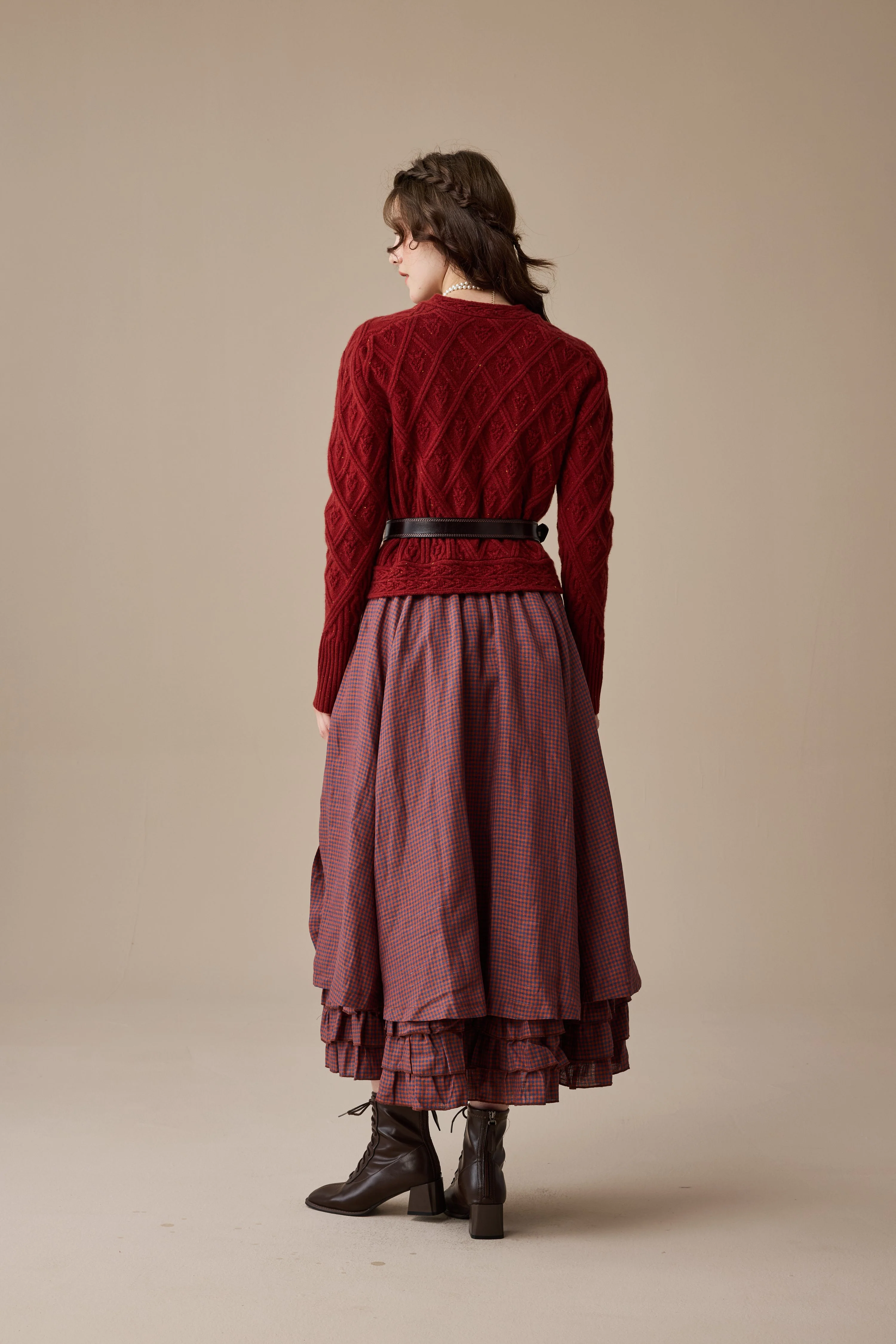 Flurry 17 | 100% Wool Sculptured Knitwear Cardigan - Image 8