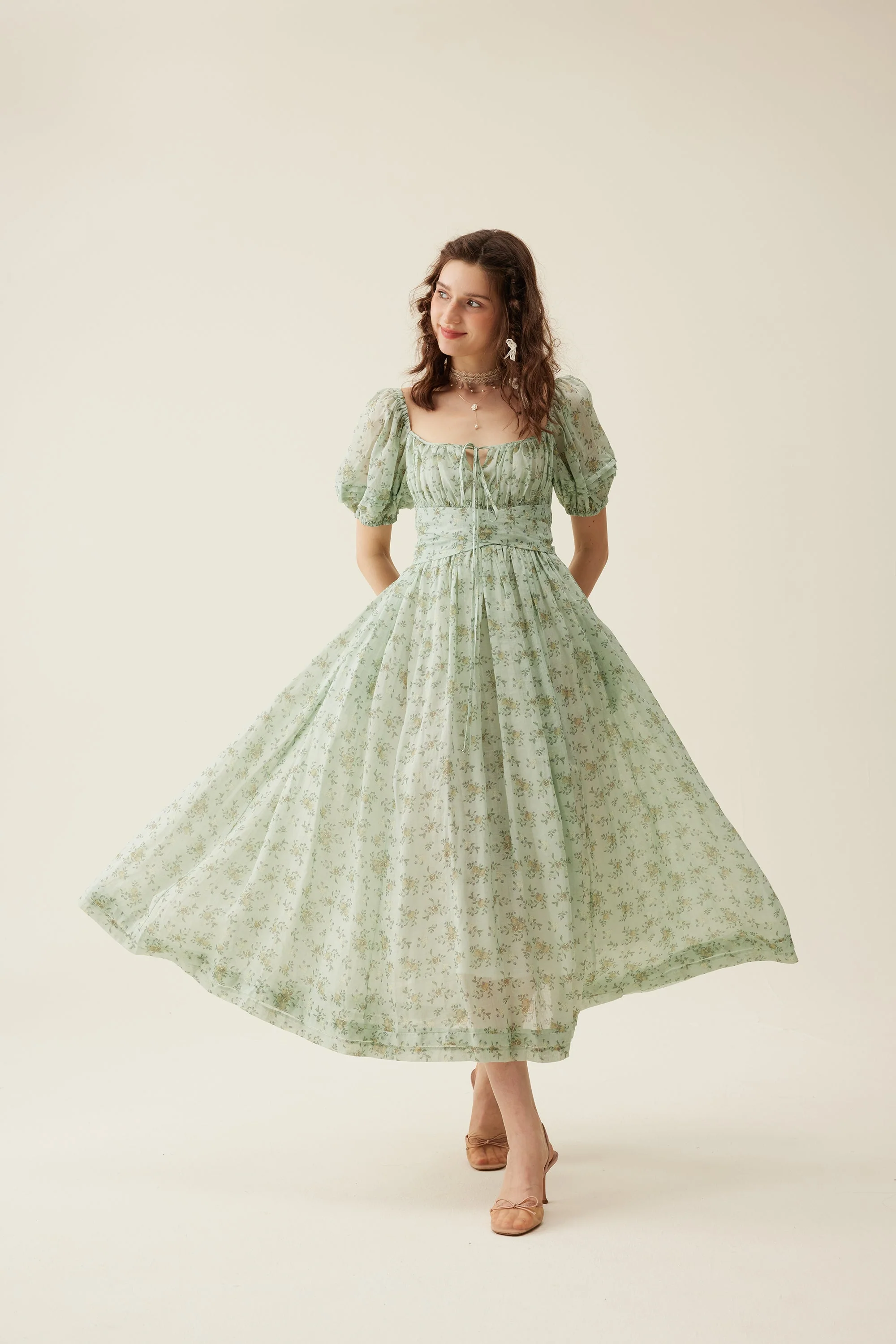 BERGAMOTE 20 |Floral Linen Dress - Image 33