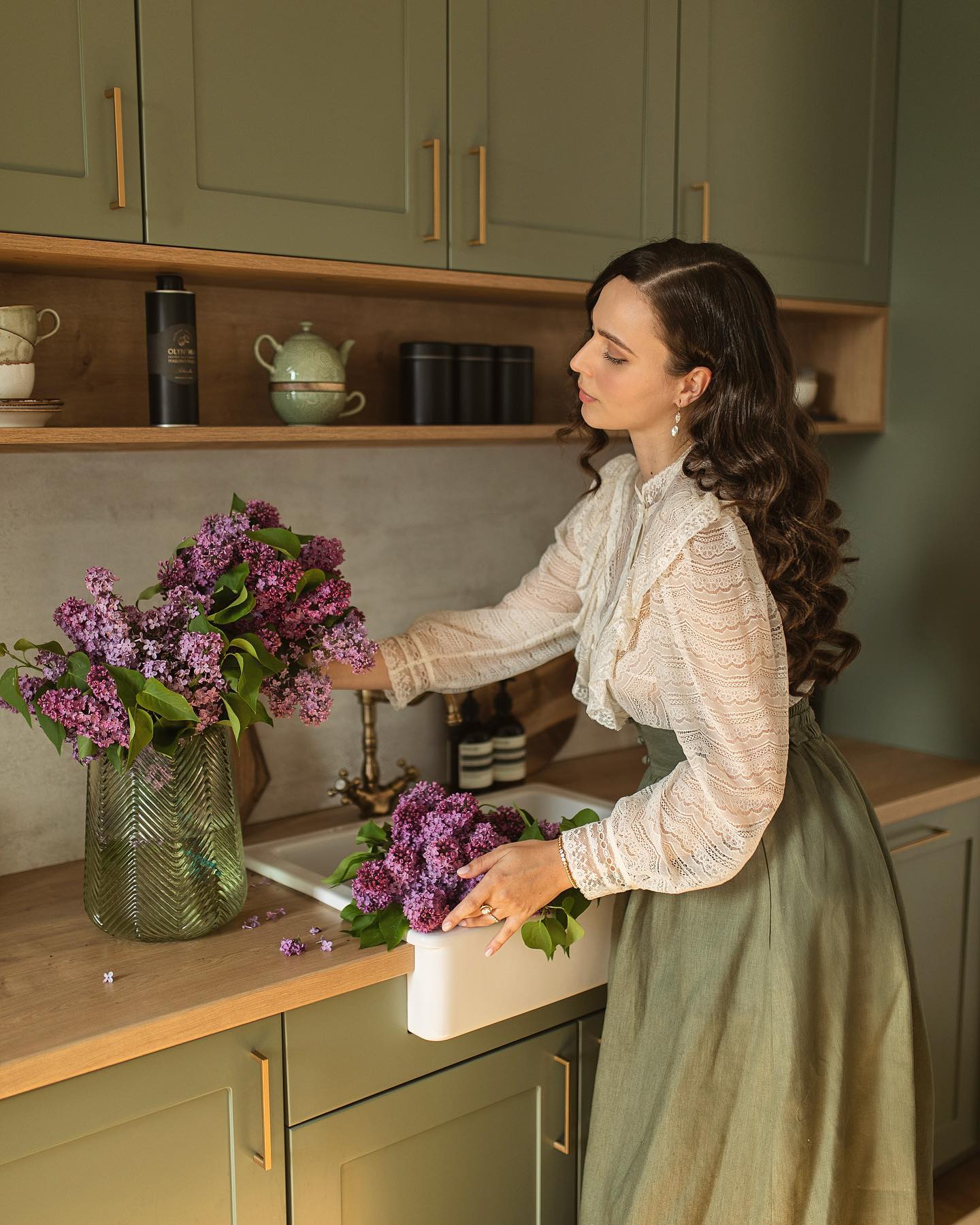 Daisy 03 | Pastel Green Linen Skirt - Image 7