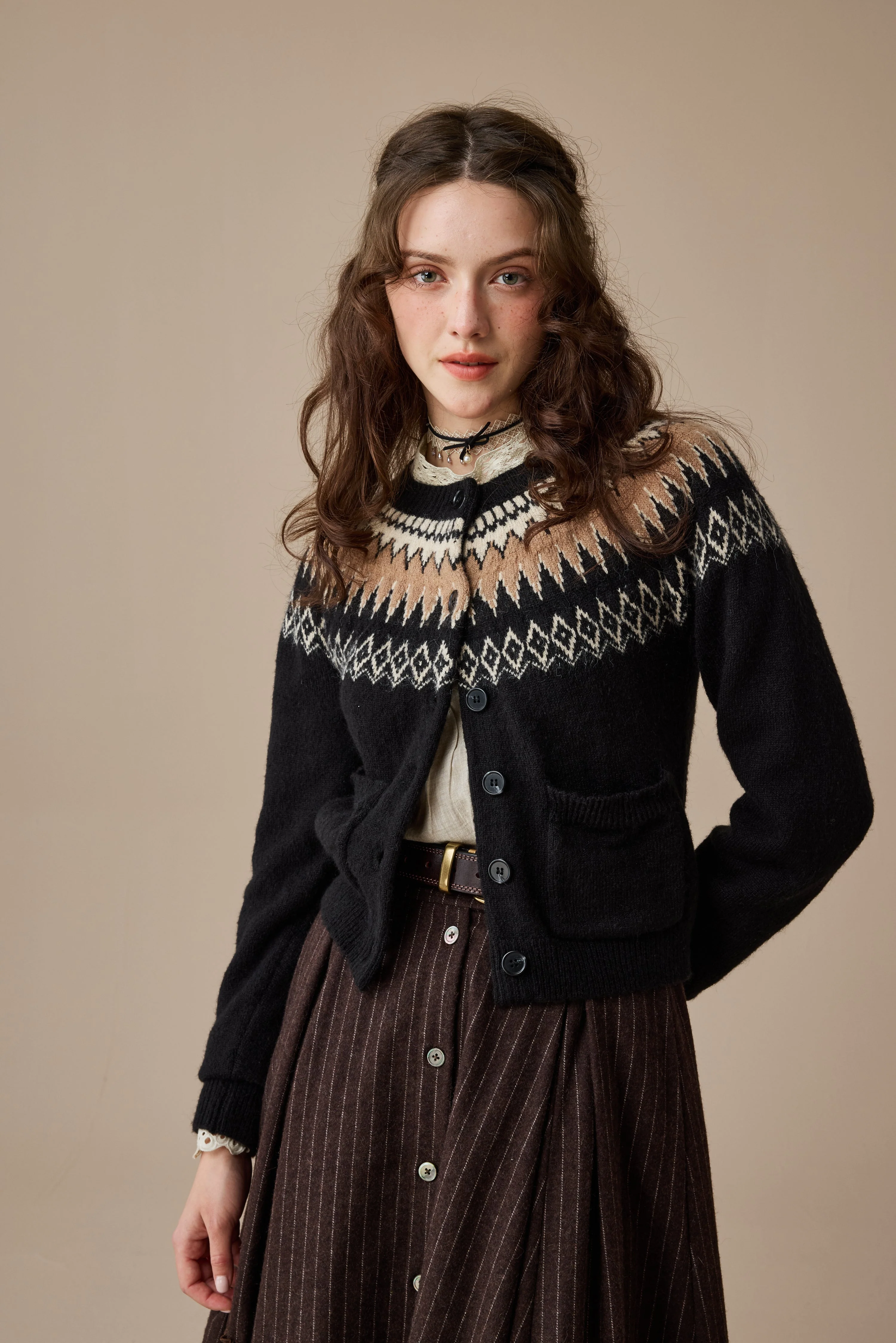 Heather 13 |Fair Isle knits Cardigan - Image 5
