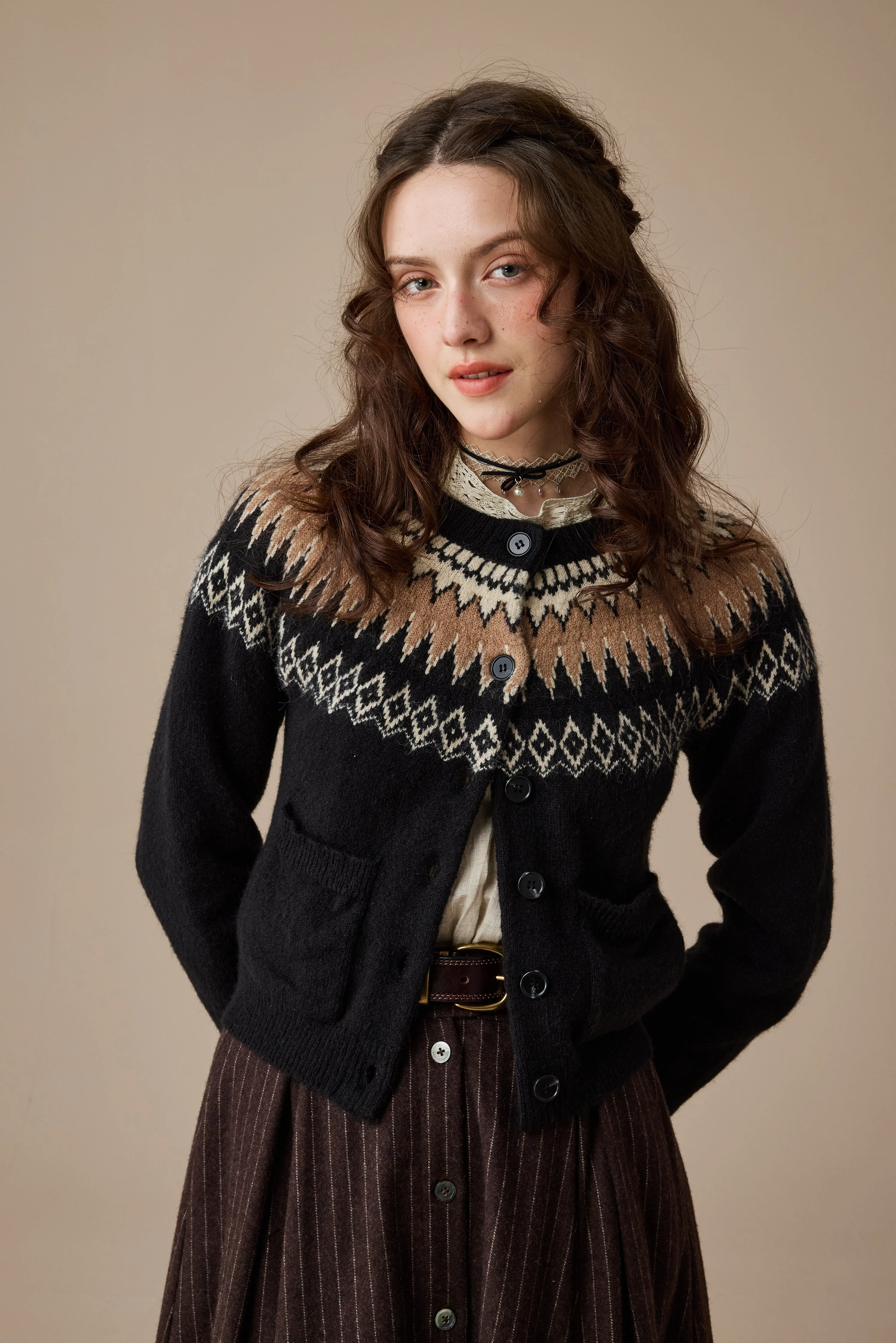 Heather 13 |Fair Isle knits Cardigan - Image 6