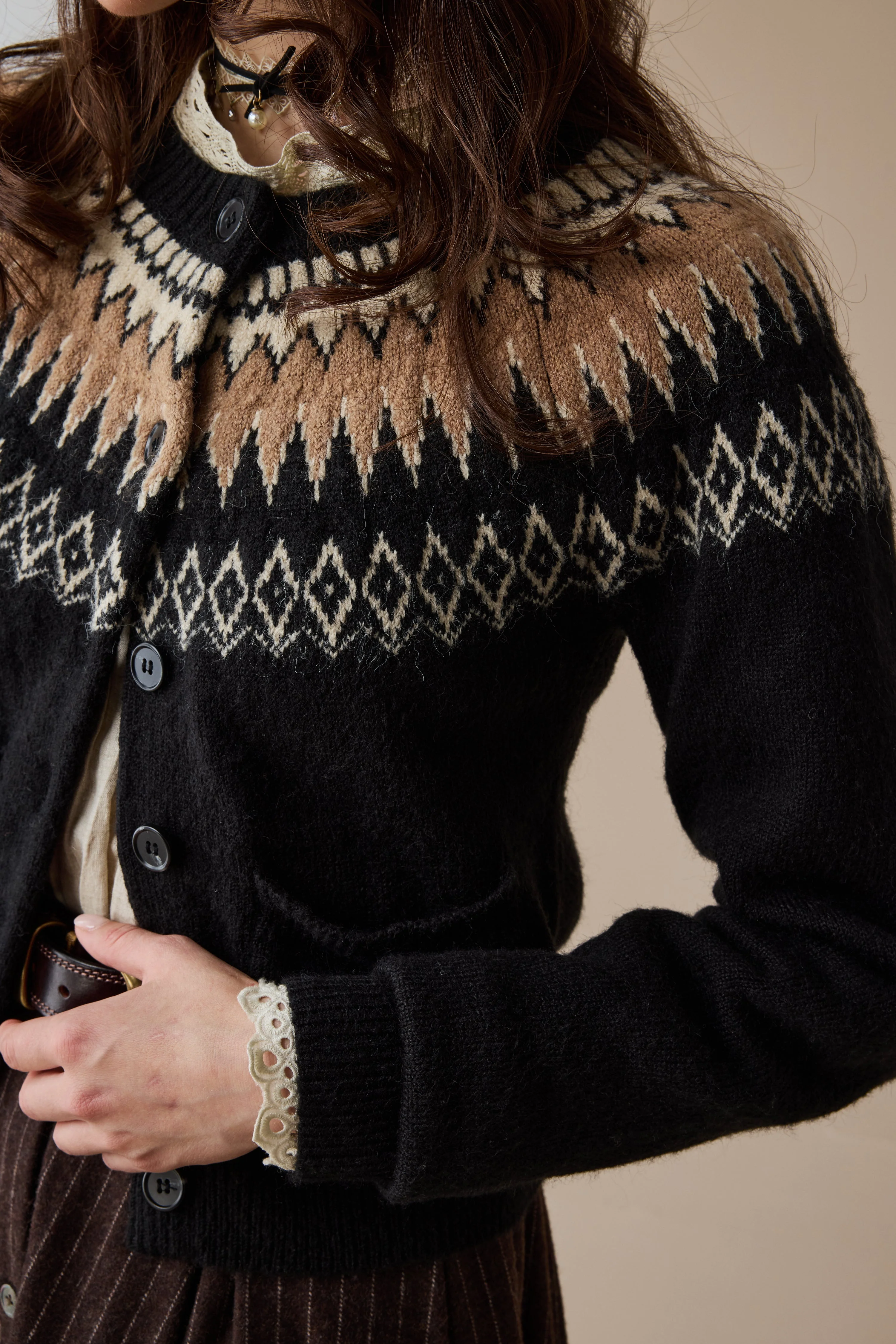 Heather 13 |Fair Isle knits Cardigan - Image 7