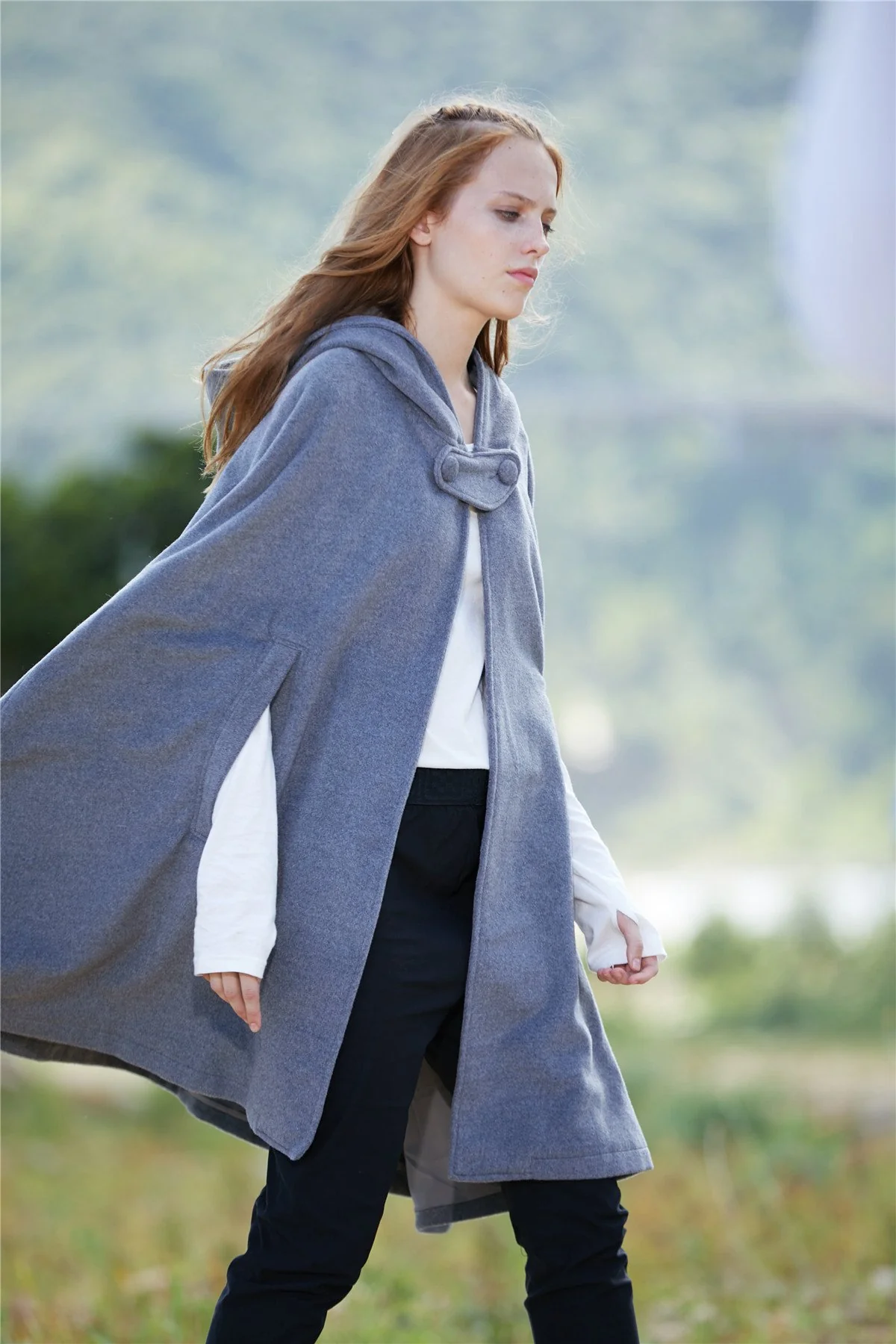 The New Yorker | Hooded Cashmere Cape - Image 12
