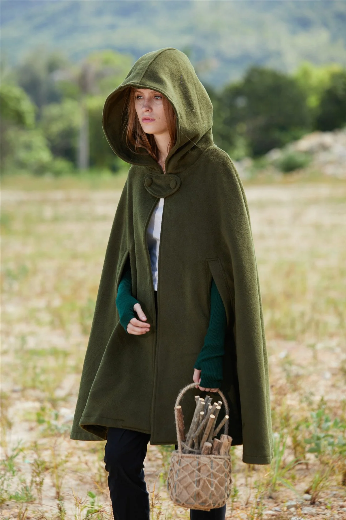 The New Yorker | Hooded Cashmere Cape - Image 7
