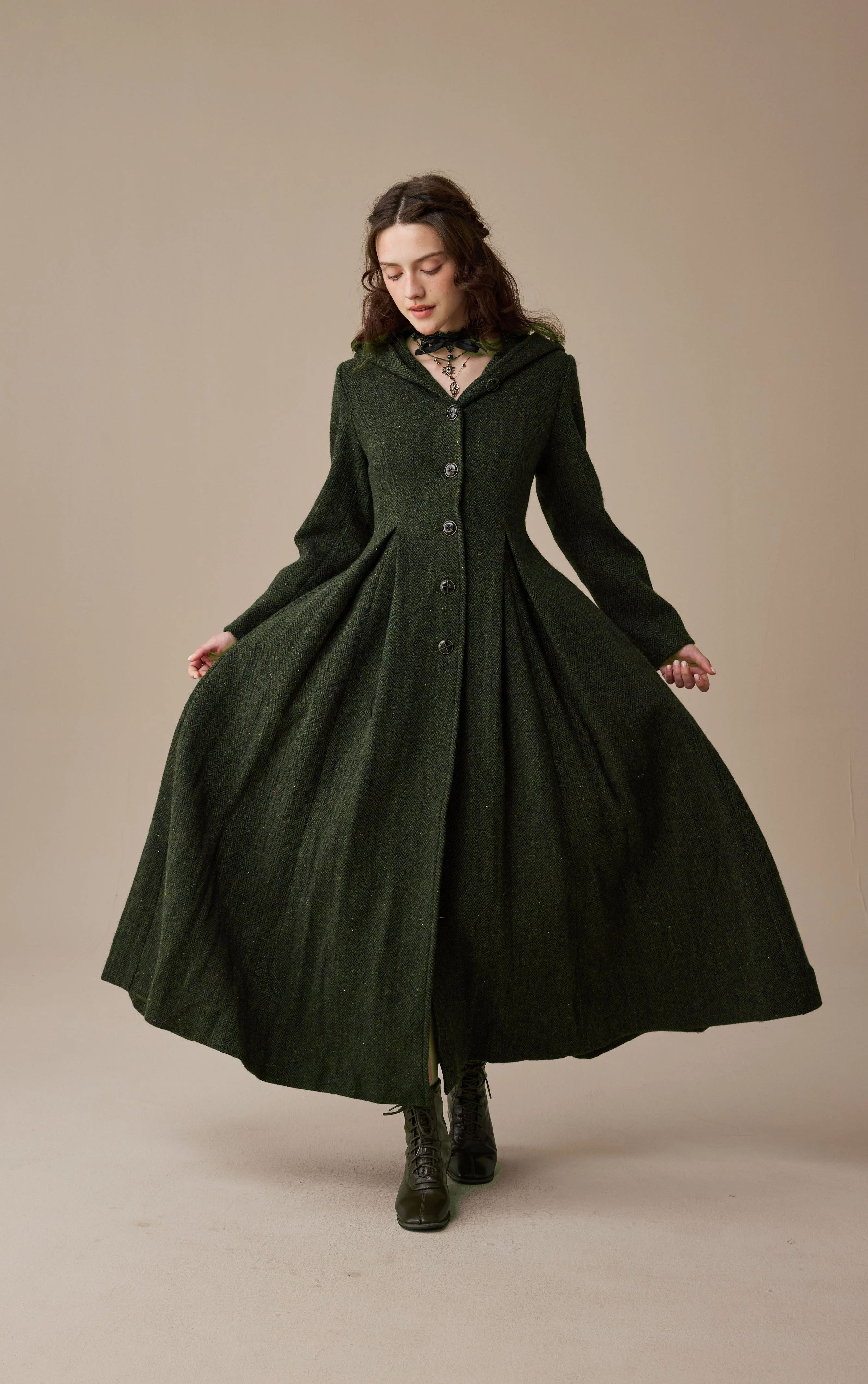 My Fair Lady 26 | Hooded Wool Coat - Image 33