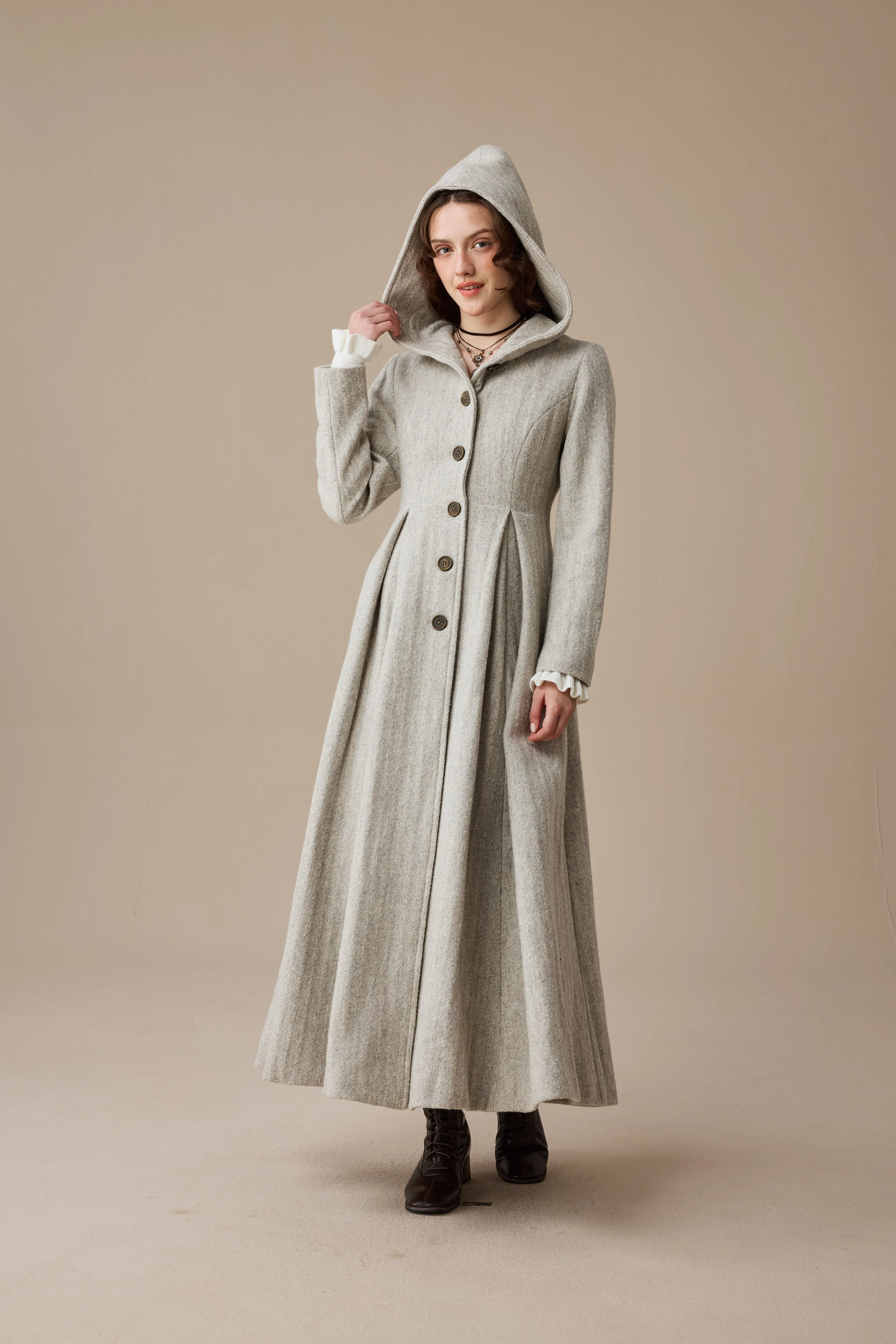 My Fair Lady 26 | Hooded Wool Coat - Image 29