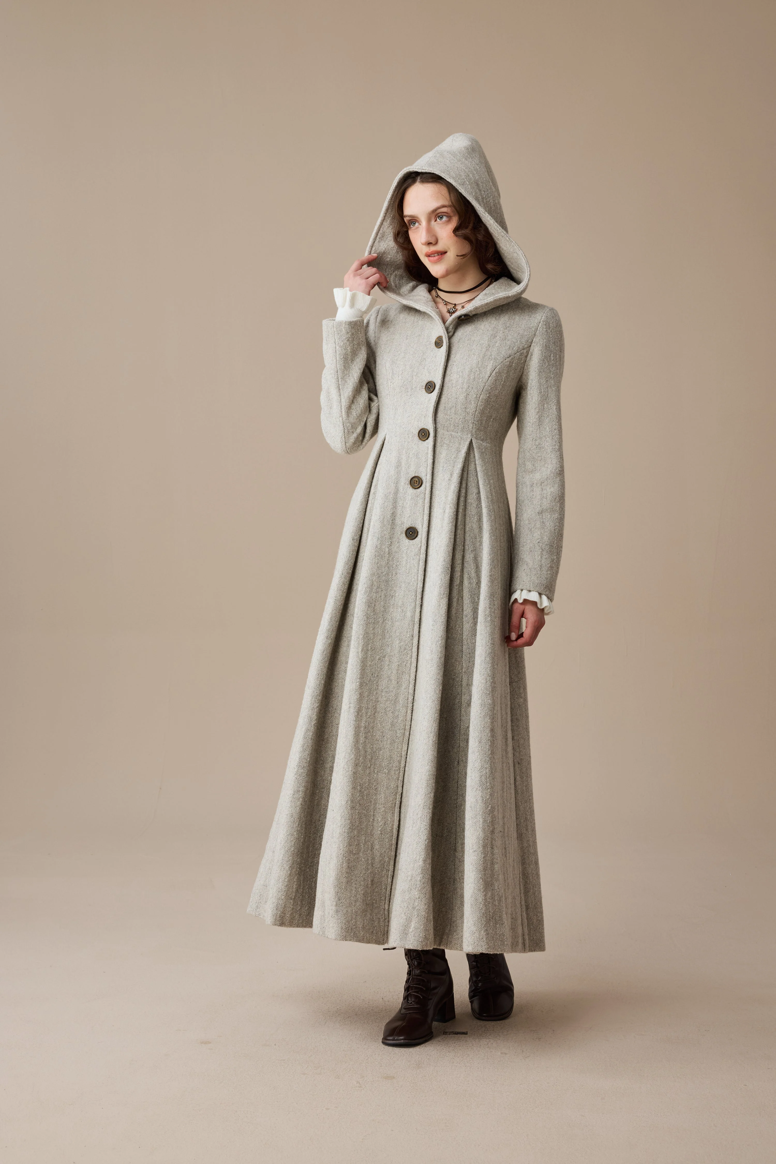 My Fair Lady 26 | Hooded Wool Coat - Image 30