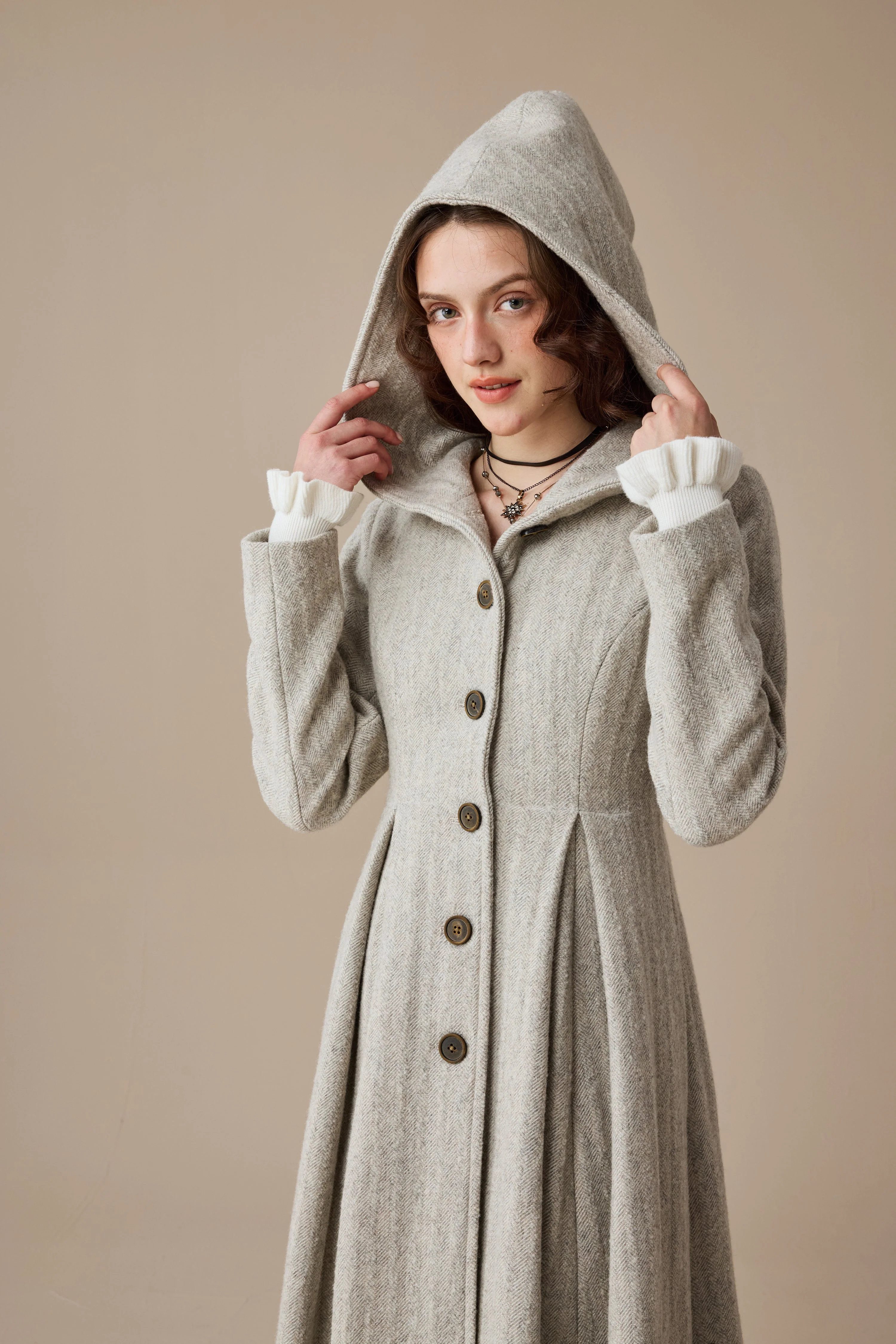 My Fair Lady 26 | Hooded Wool Coat - Image 27