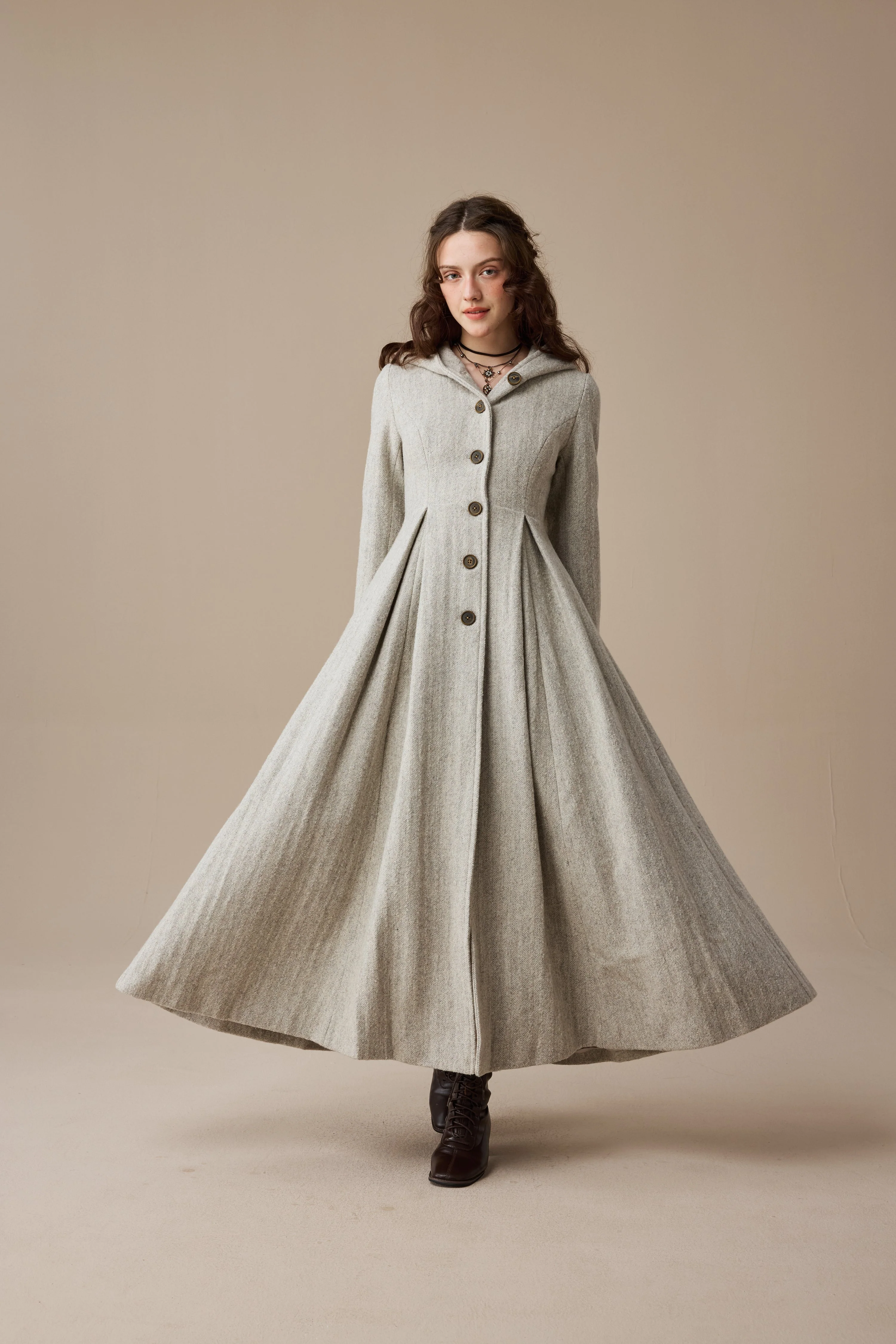 My Fair Lady 26 | Hooded Wool Coat - Image 28