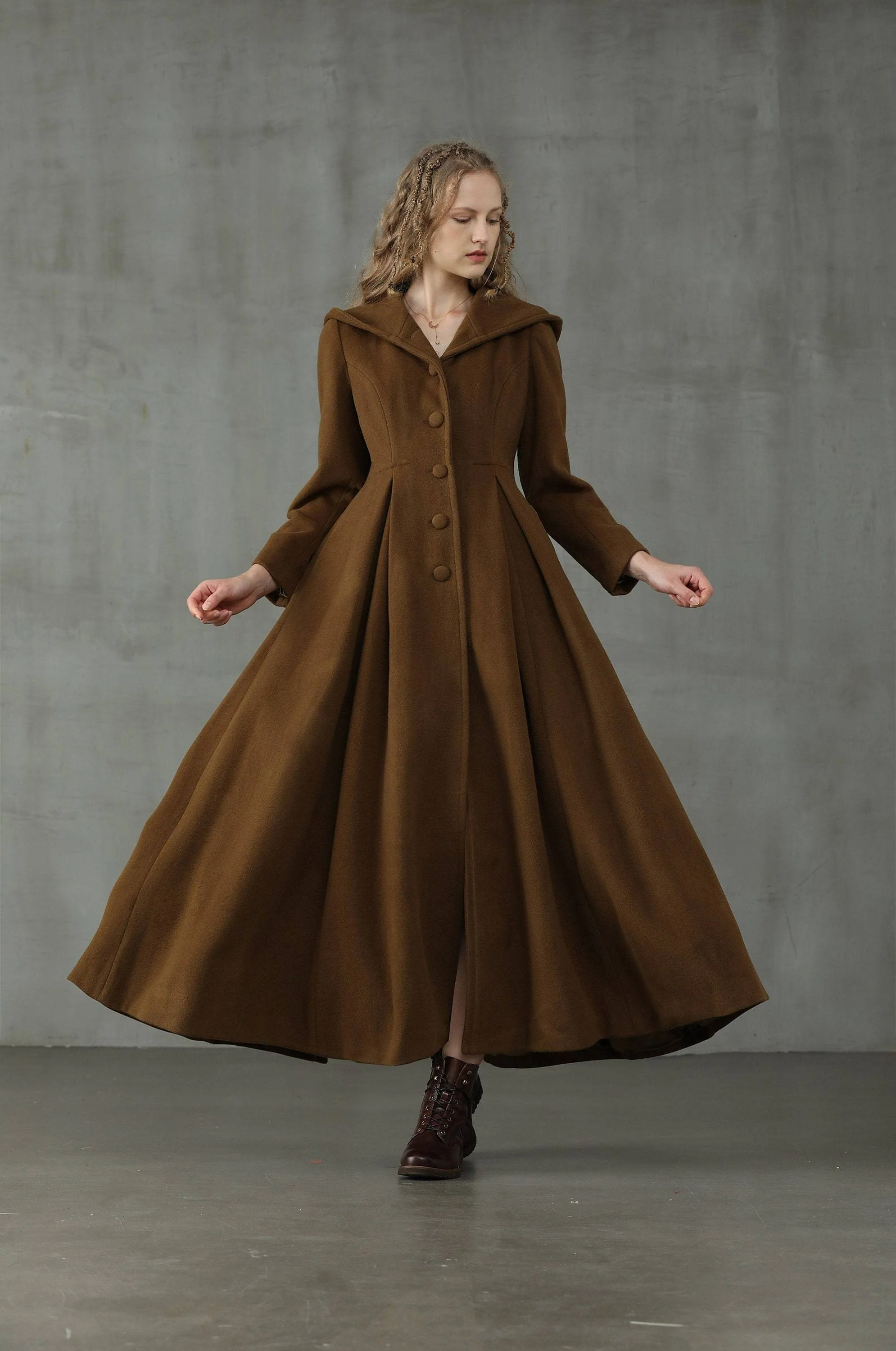 My Fair Lady 26 | Hooded Wool Coat - Image 10