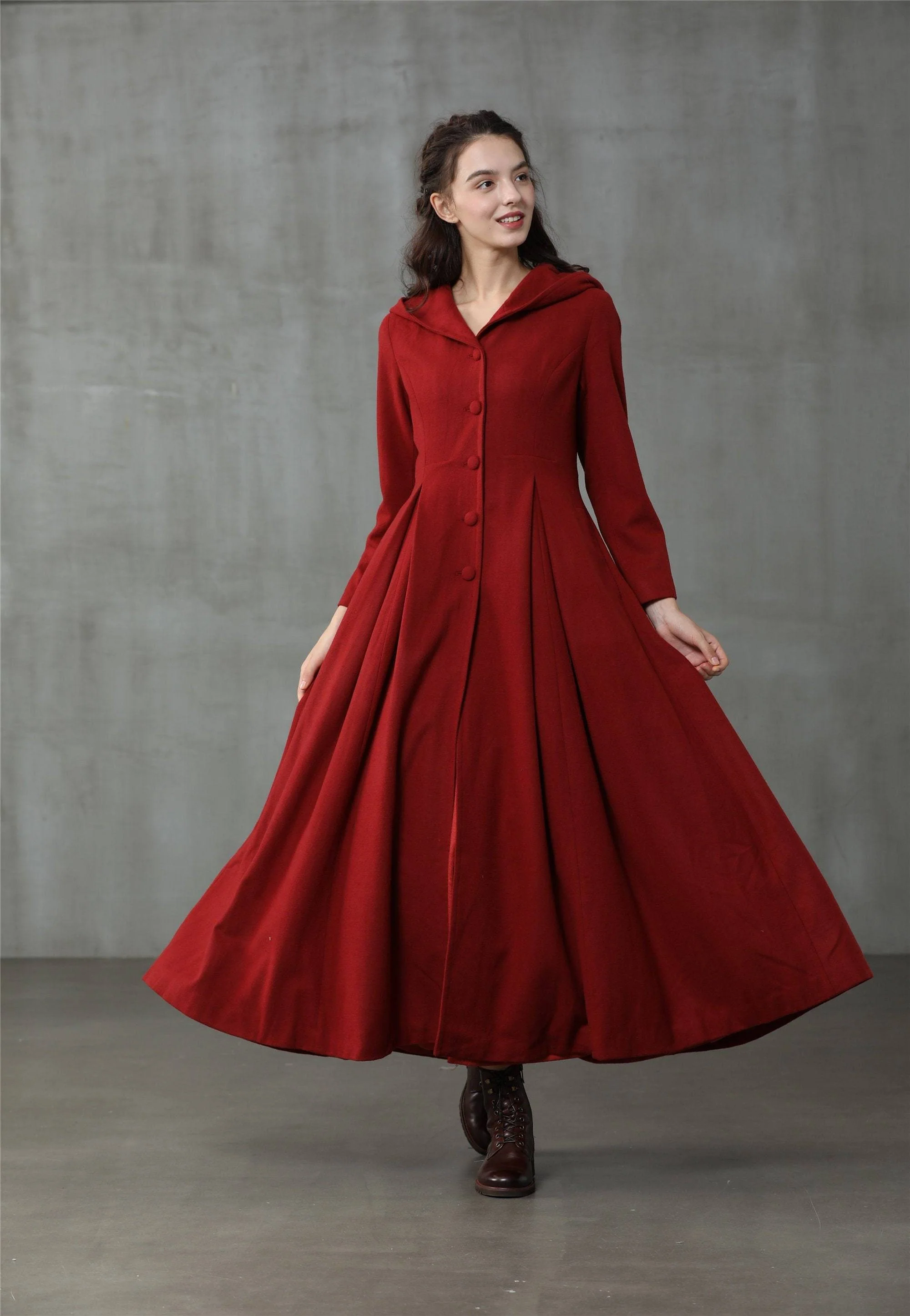 My Fair Lady 26 | Hooded Wool Coat - Image 14