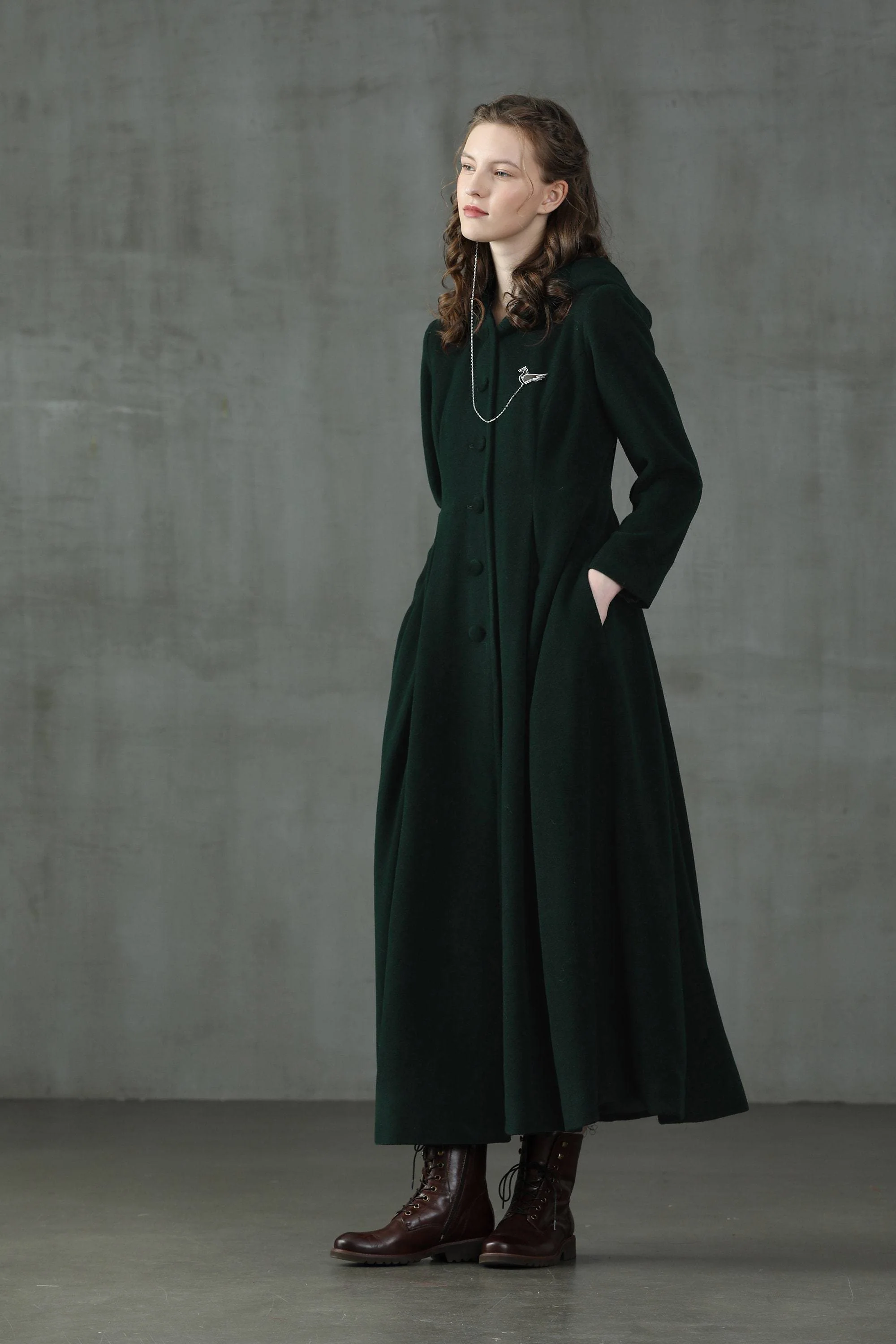 My Fair Lady 26 | Hooded Wool Coat - Image 4