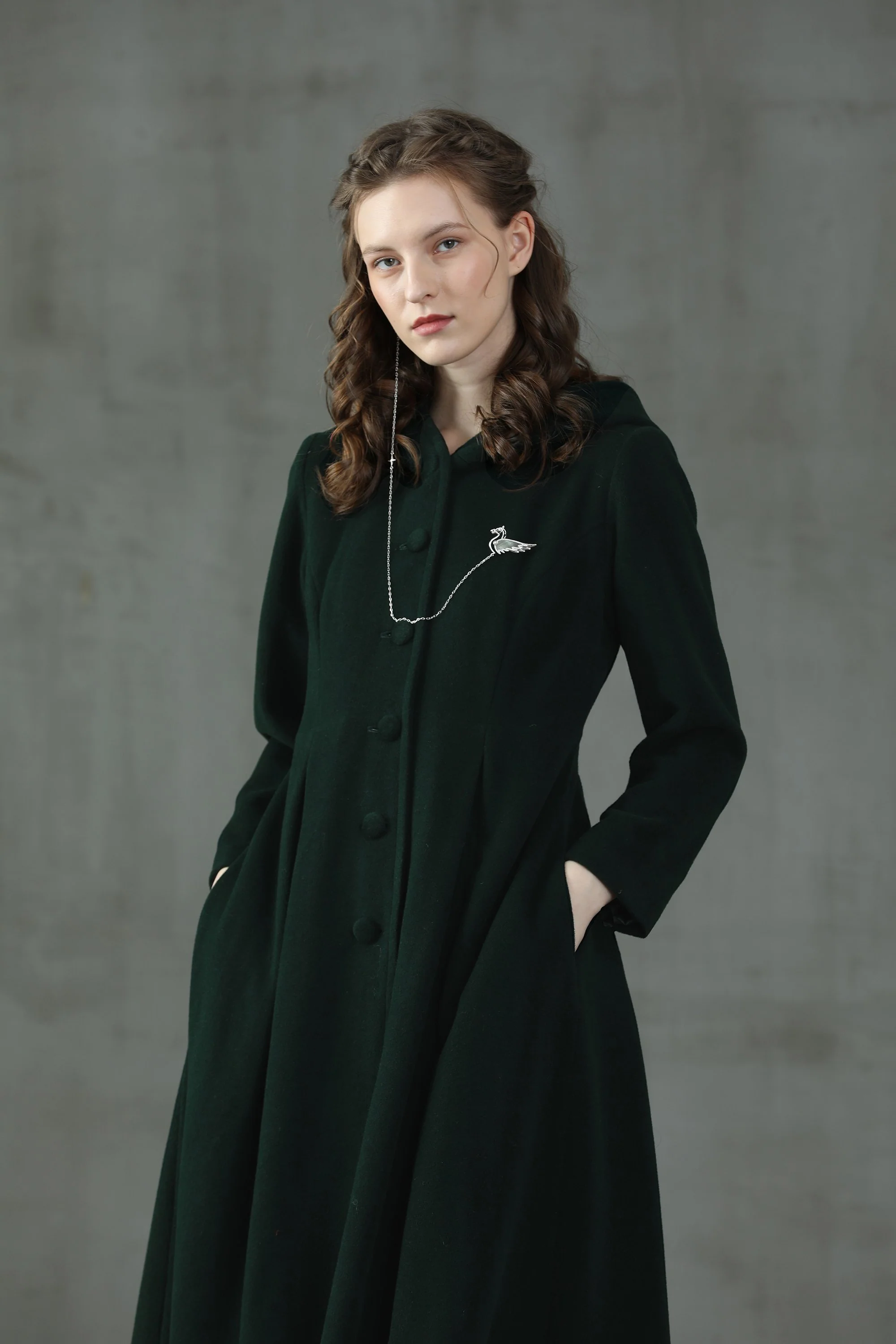 My Fair Lady 26 | Hooded Wool Coat - Image 6