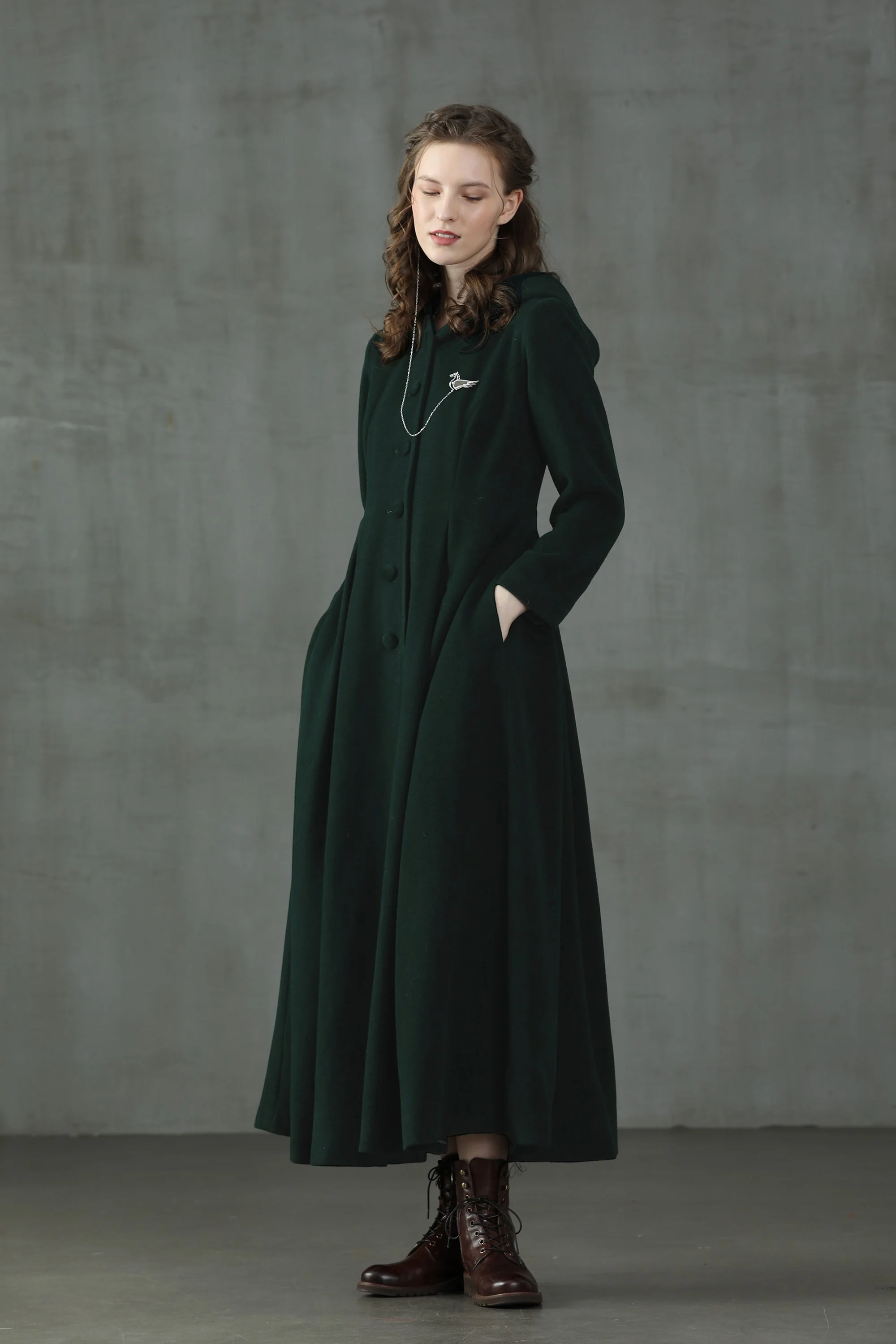 My Fair Lady 26 | Hooded Wool Coat - Image 7