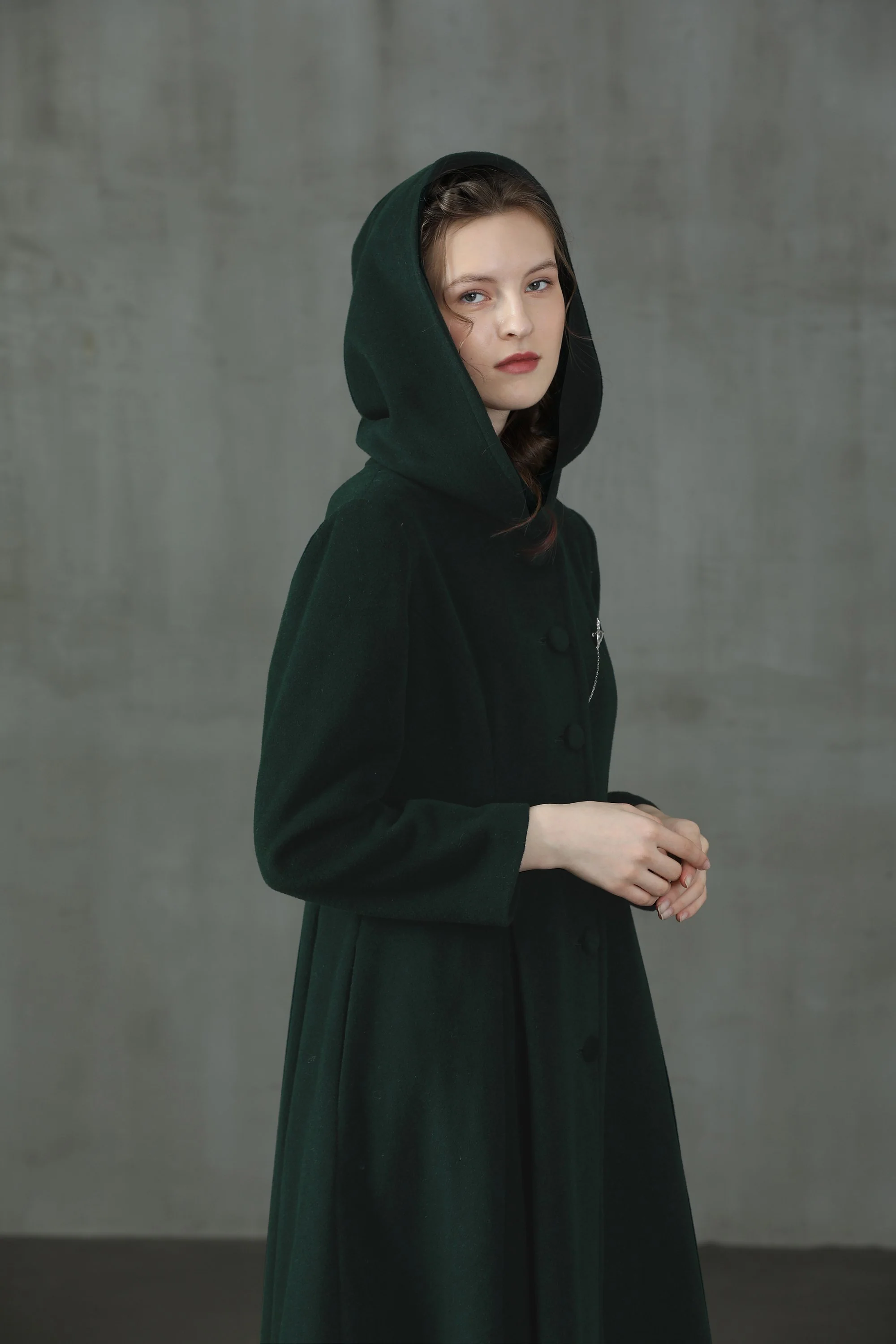 My Fair Lady 26 | Hooded Wool Coat - Image 8