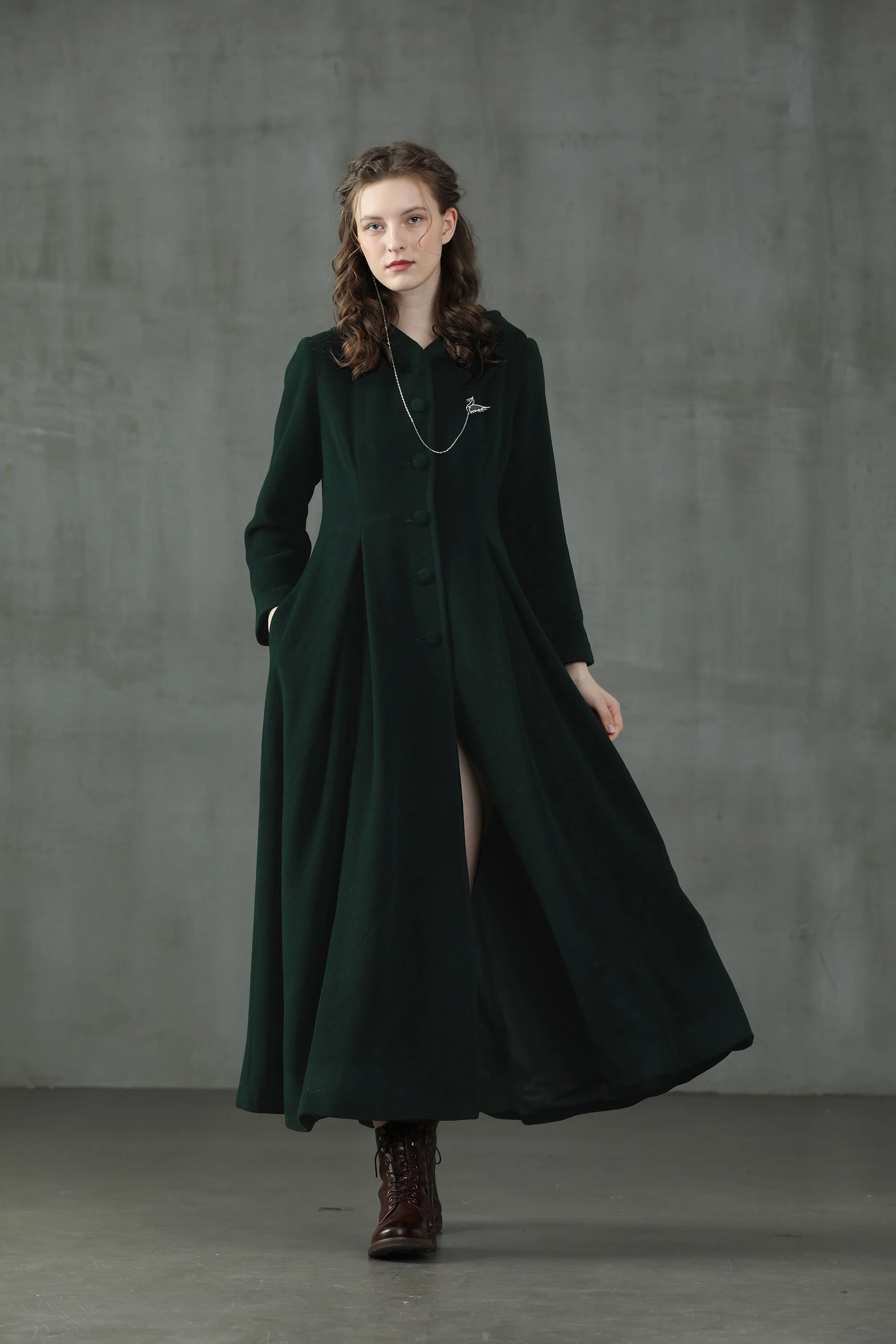 My Fair Lady 26 | Hooded Wool Coat - Image 9