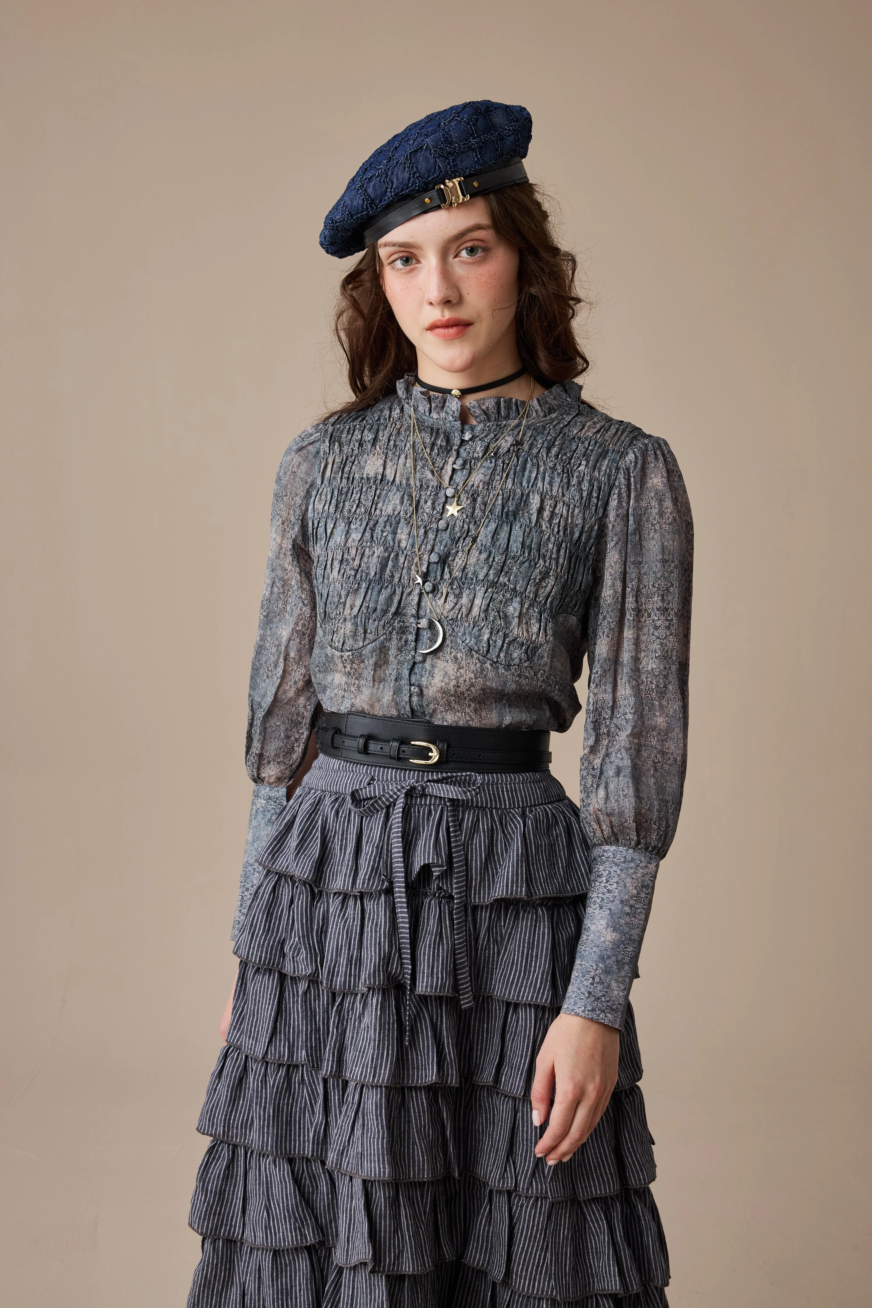 Ischia 14 | Layered petal linen skirt - Image 11