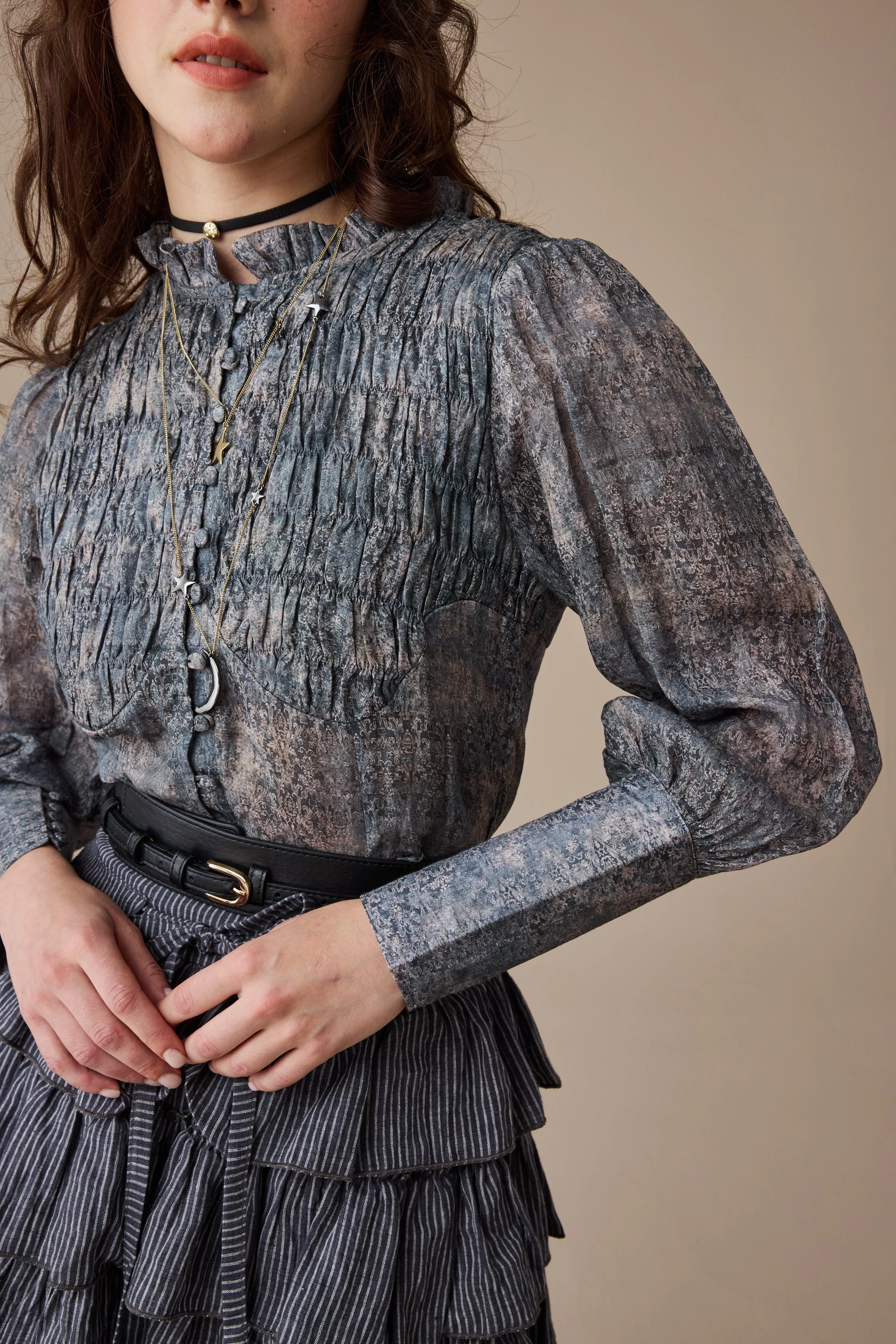 Ischia 14 | Layered petal linen skirt - Image 15