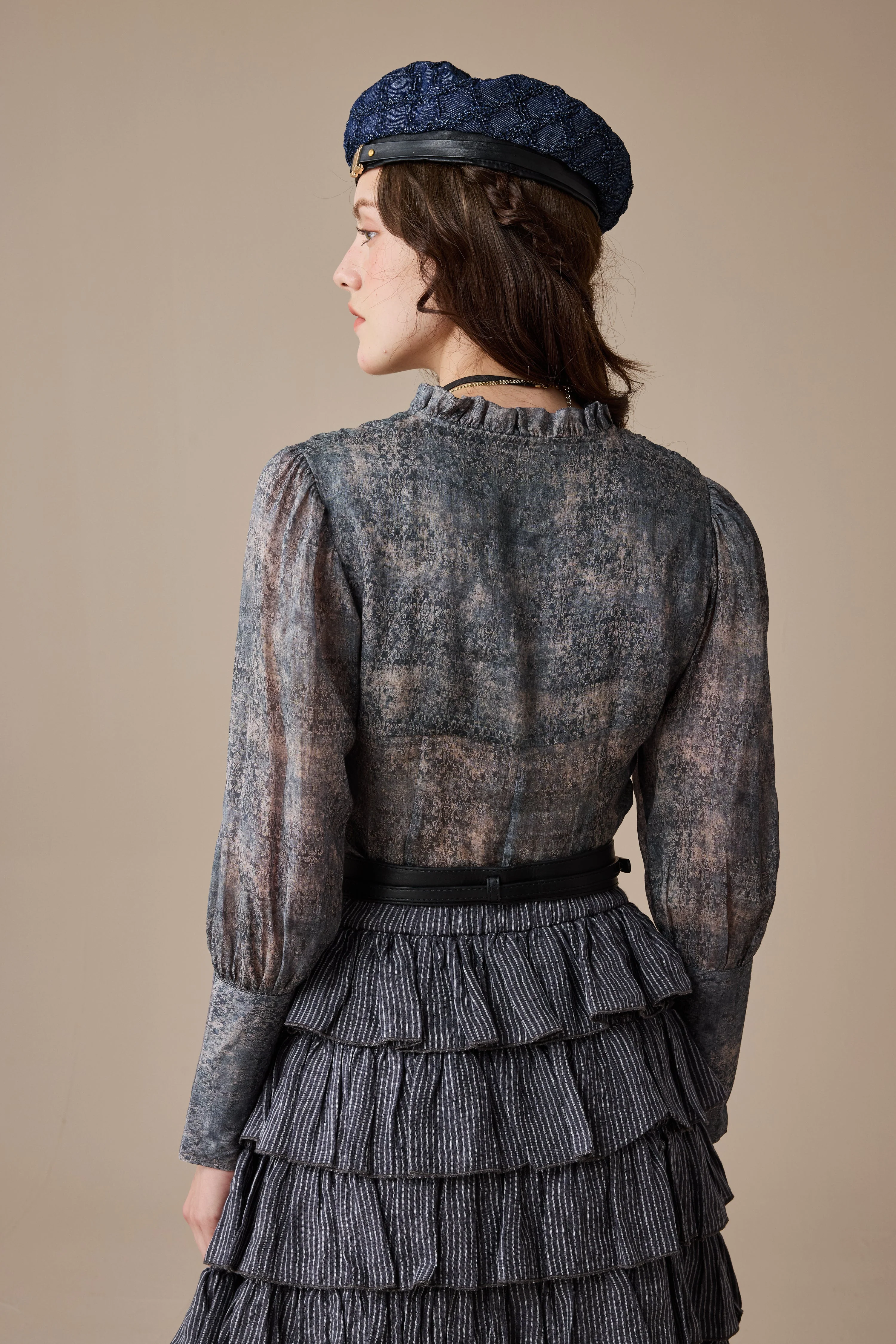 Ischia 14 | Layered petal linen skirt - Image 16