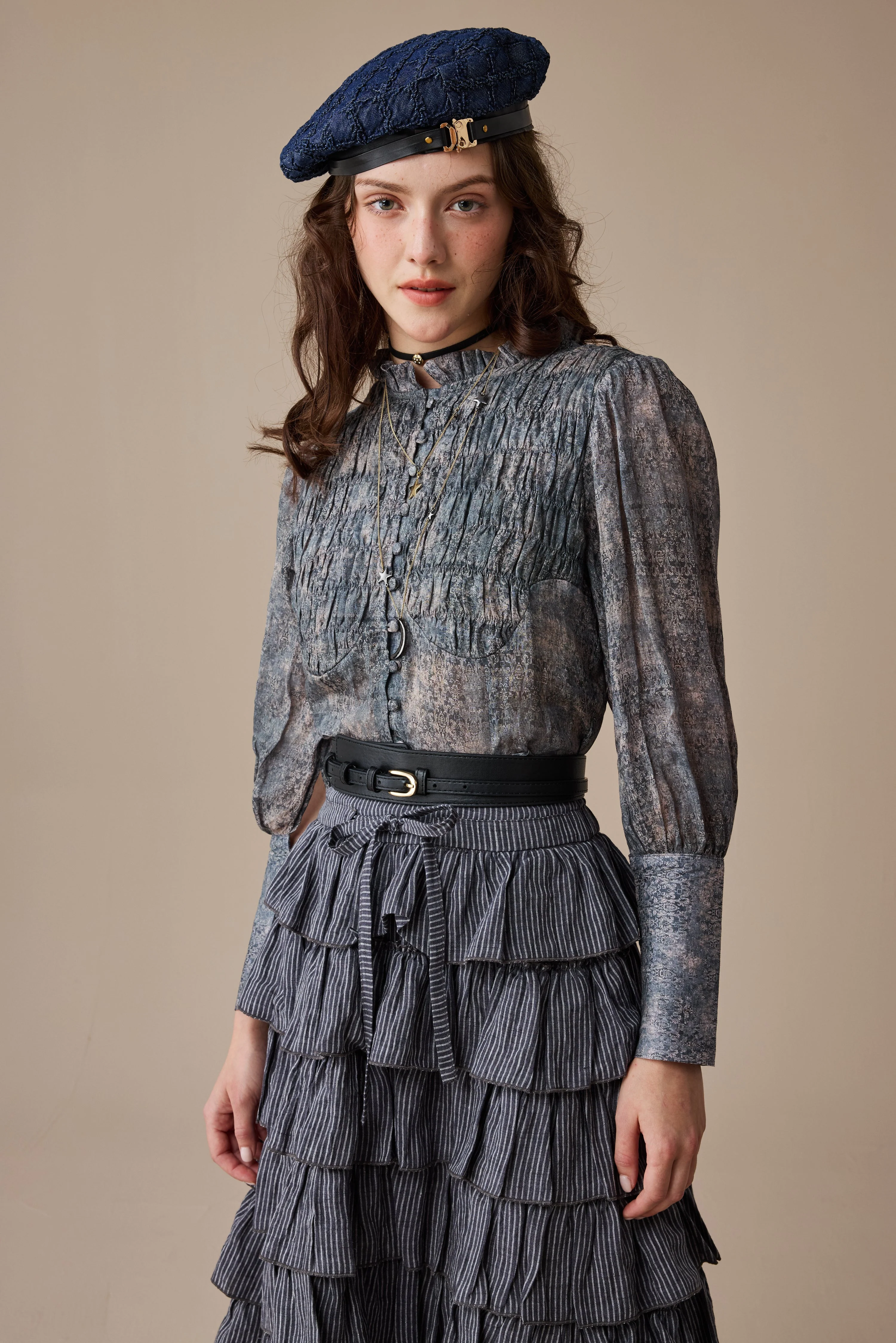 Ischia 14 | Layered petal linen skirt - Image 17