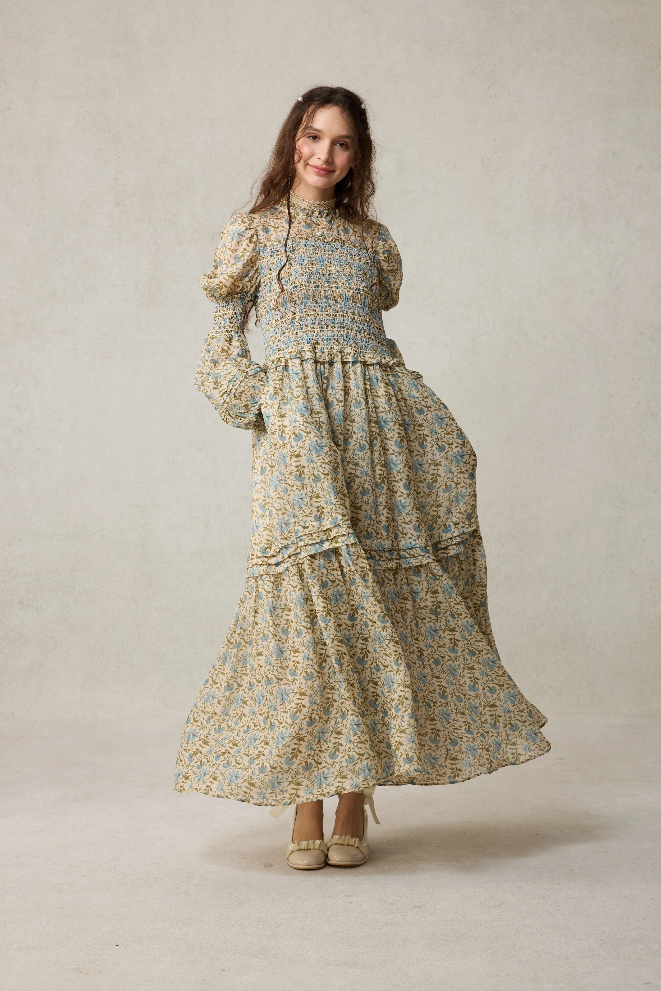 Jane 33 |Edward Smocking Linen Dress Chemise - Image 26