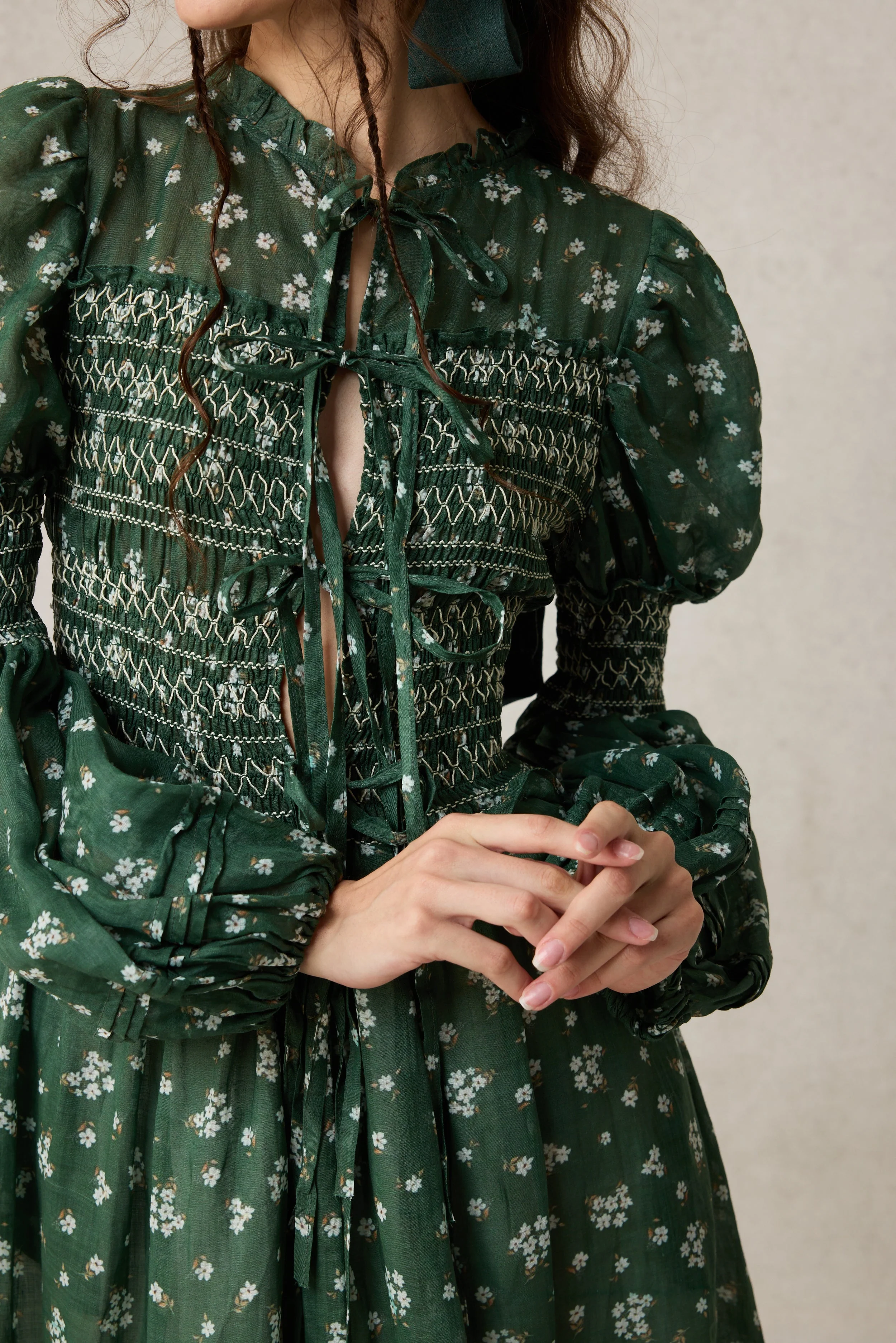 Jane 33 |Edward Smocking Linen Dress Chemise - Image 23