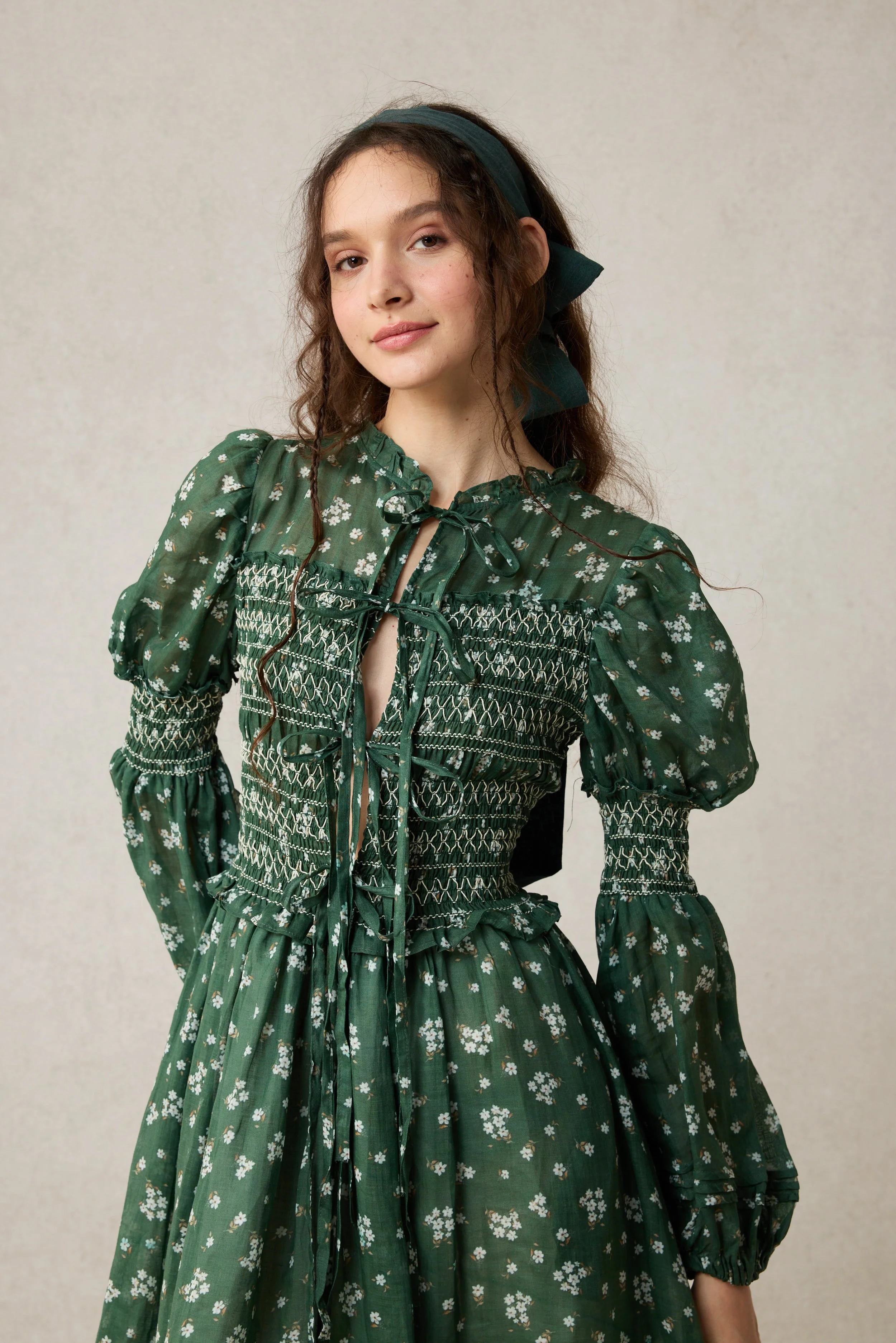 Jane 33 |Edward Smocking Linen Dress Chemise - Image 22