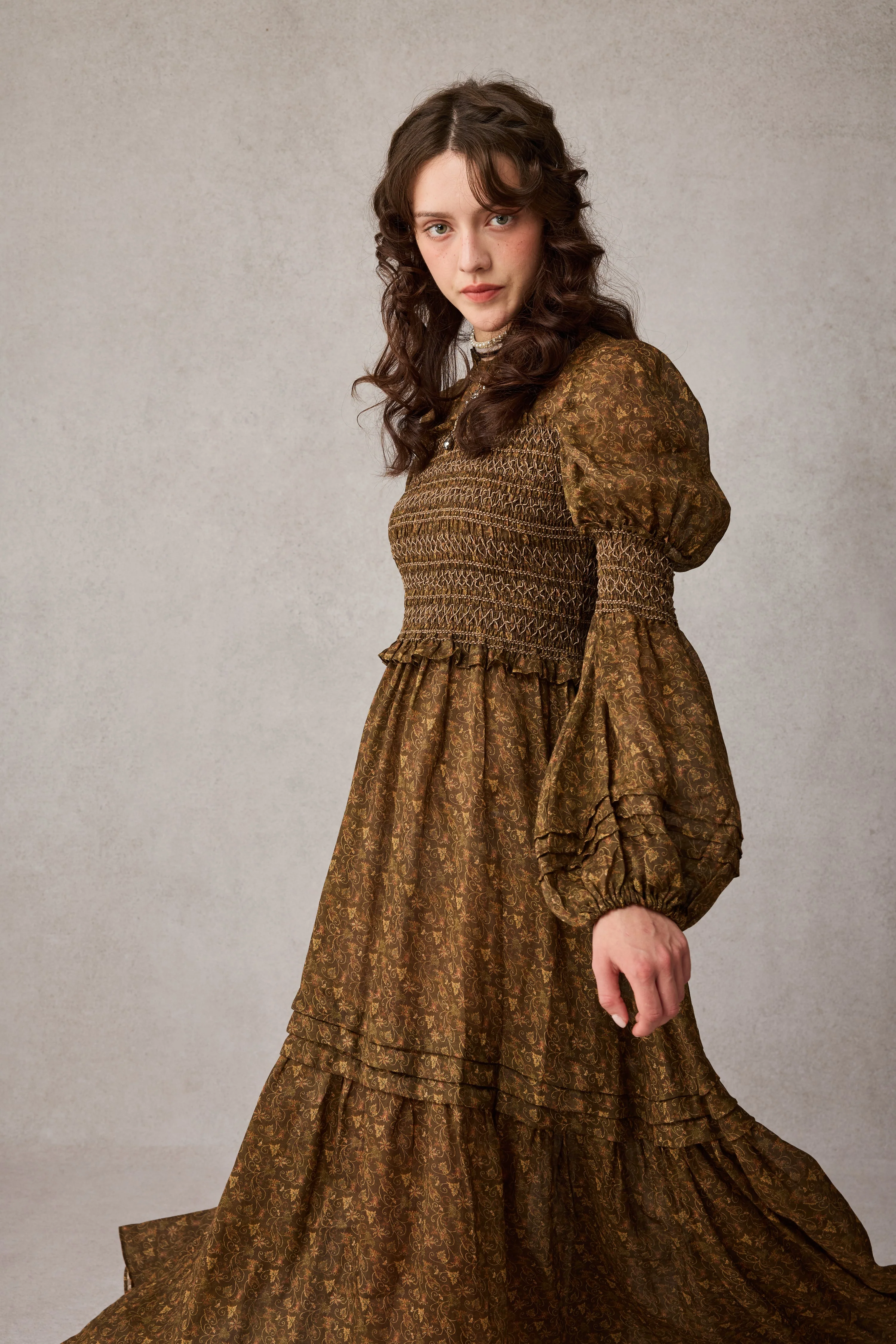 Jane 33 |Edward Smocking Linen Dress Chemise - Image 10