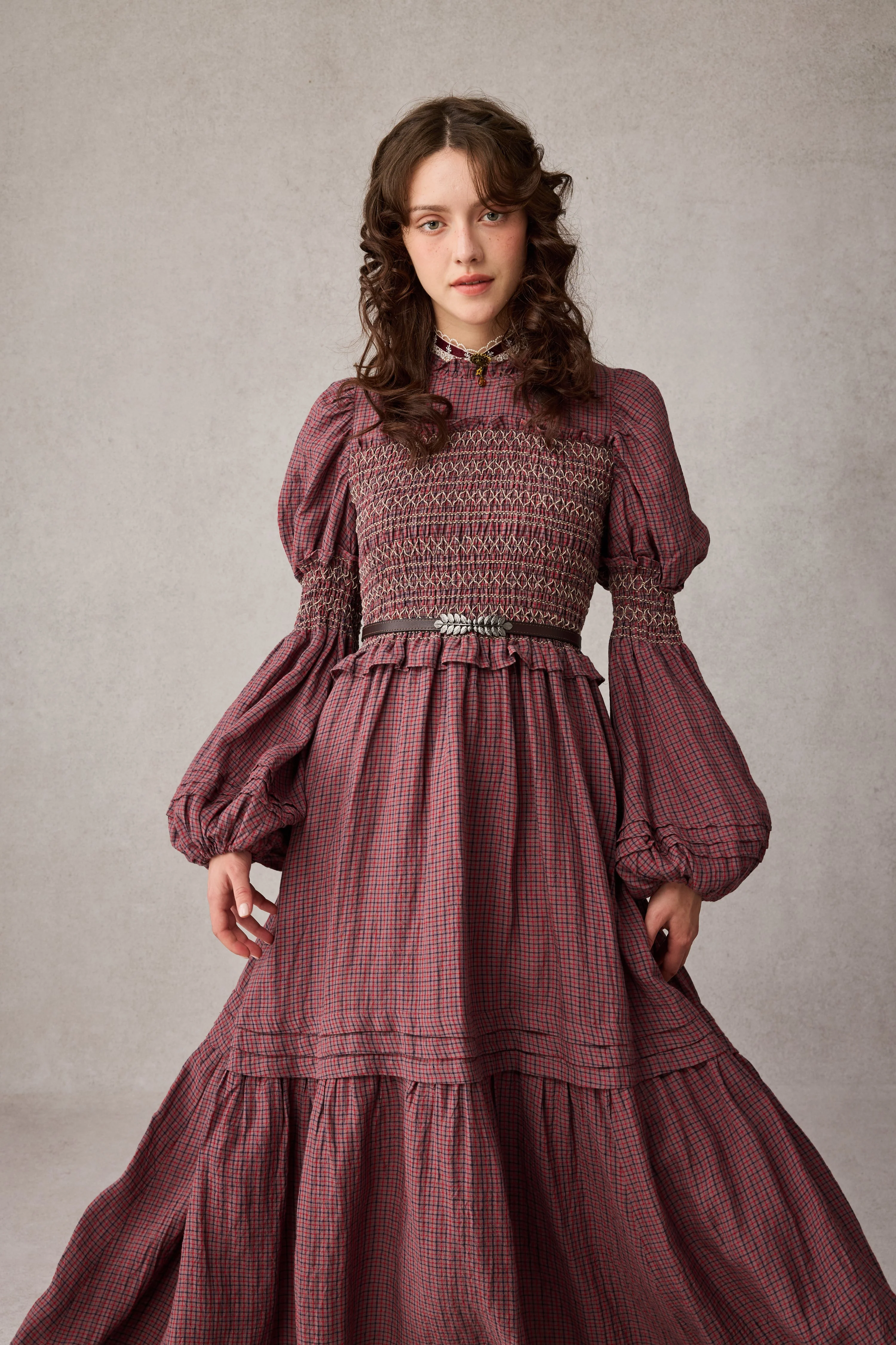 Jane 33 |Edward Smocking Linen Dress Chemise - Image 16