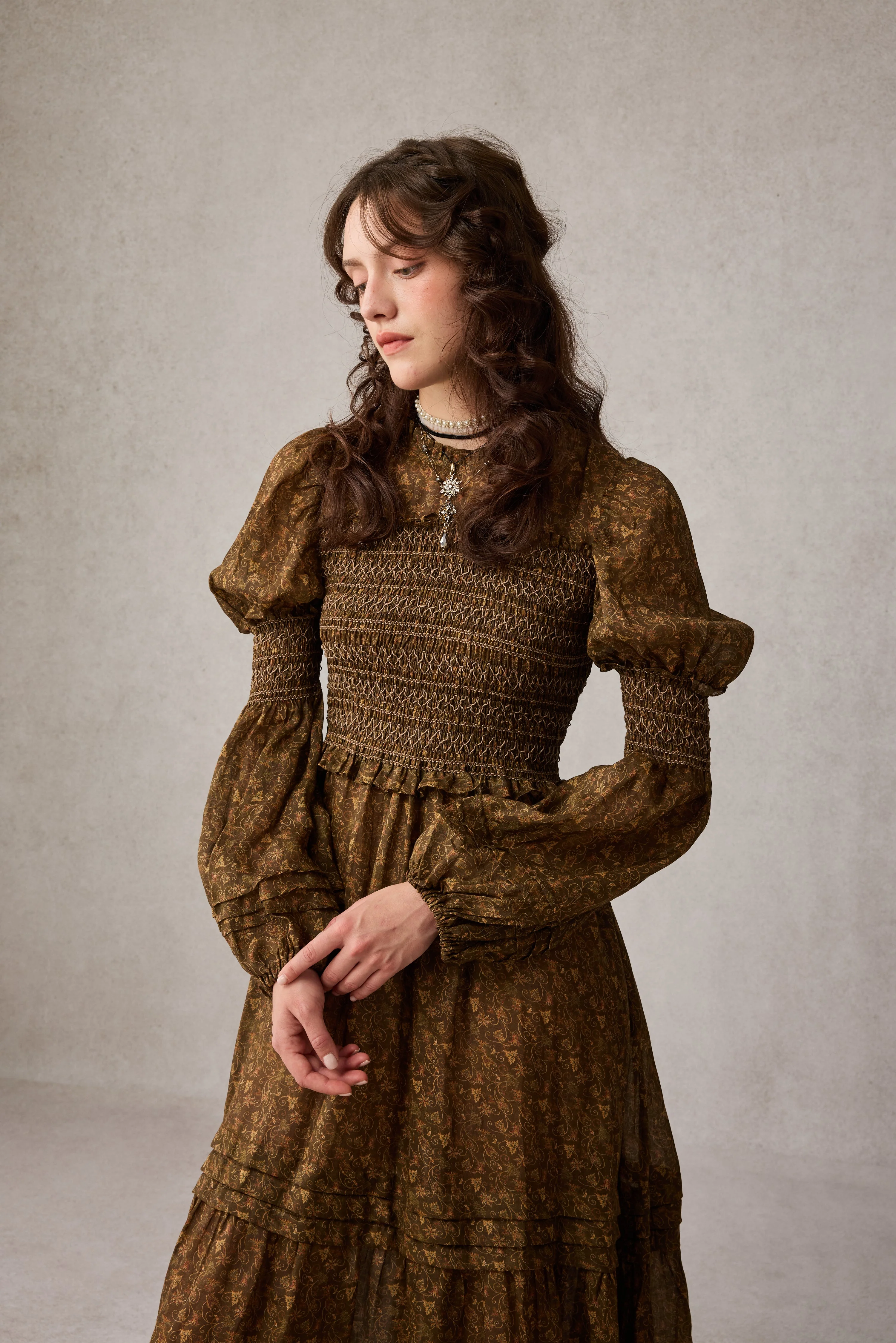 Jane 33 |Edward Smocking Linen Dress Chemise - Image 4