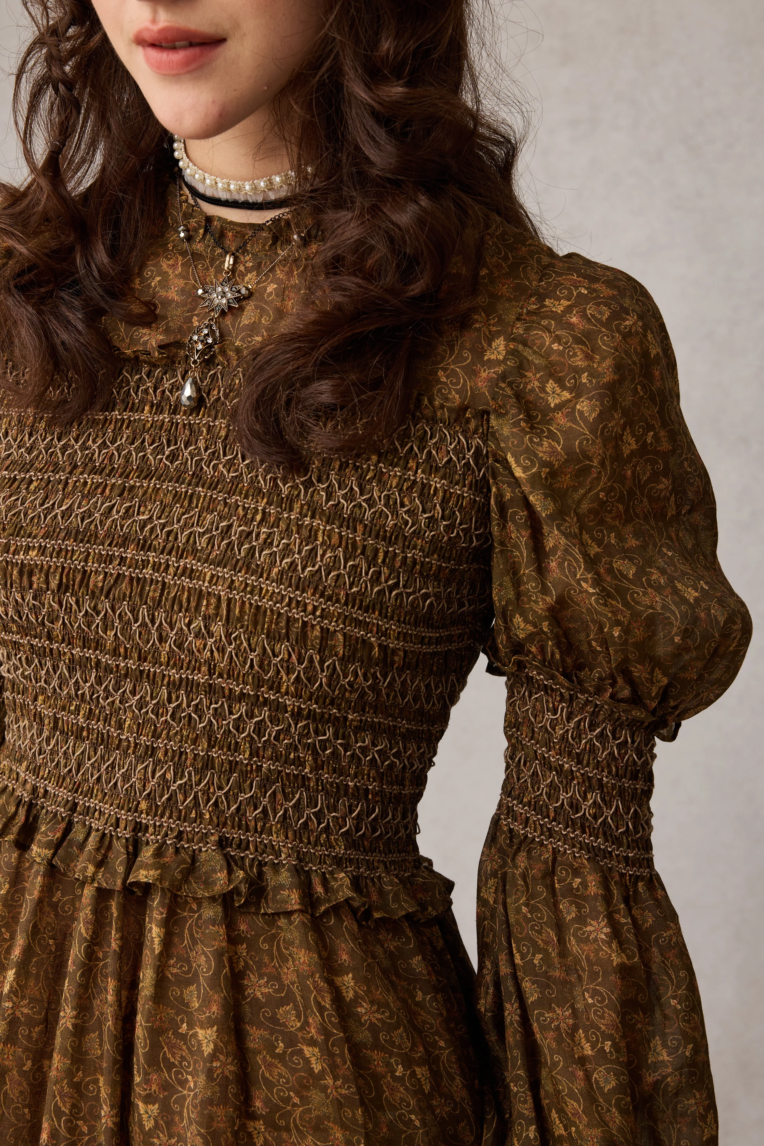 Jane 33 |Edward Smocking Linen Dress Chemise - Image 8