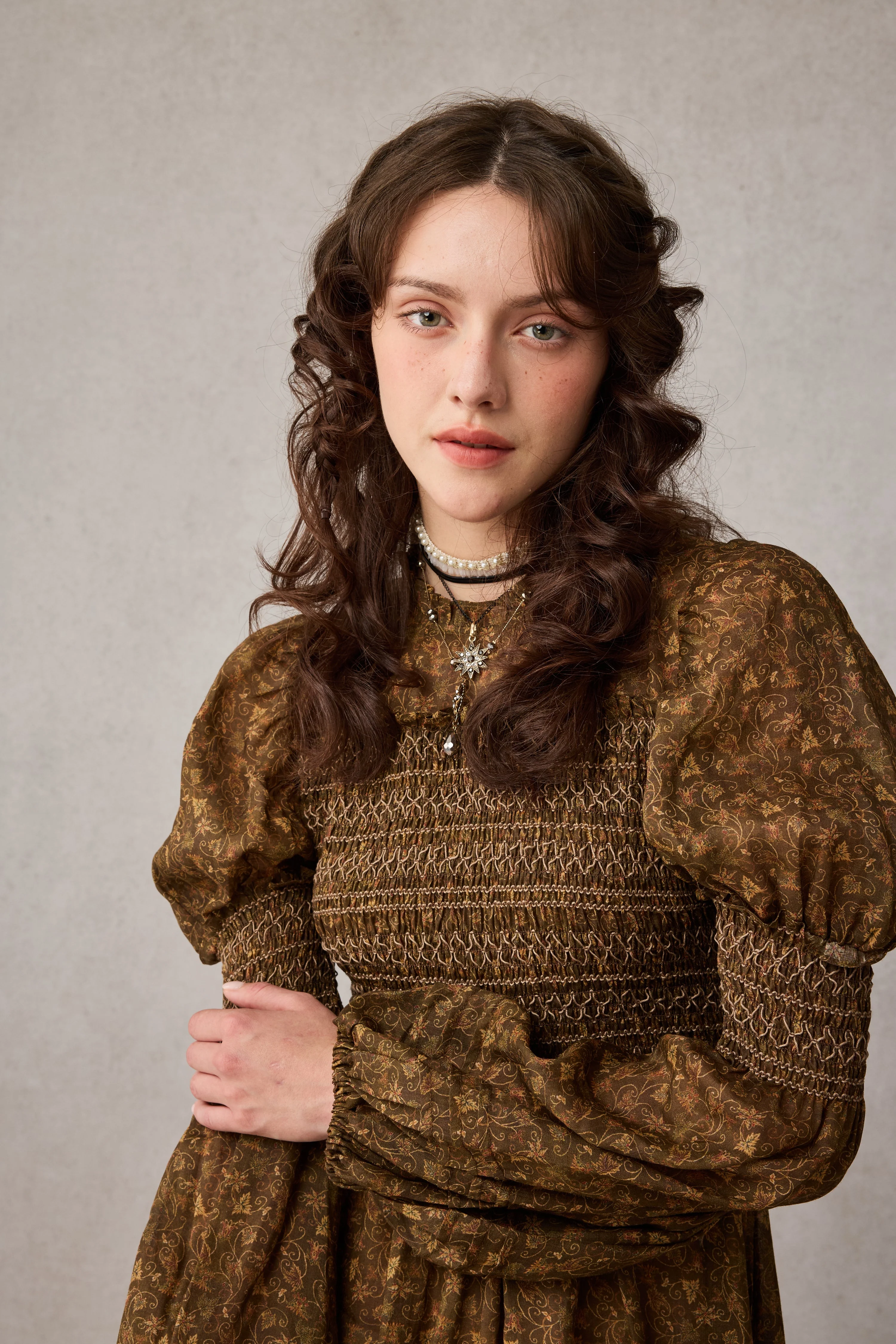 Jane 33 |Edward Smocking Linen Dress Chemise - Image 9