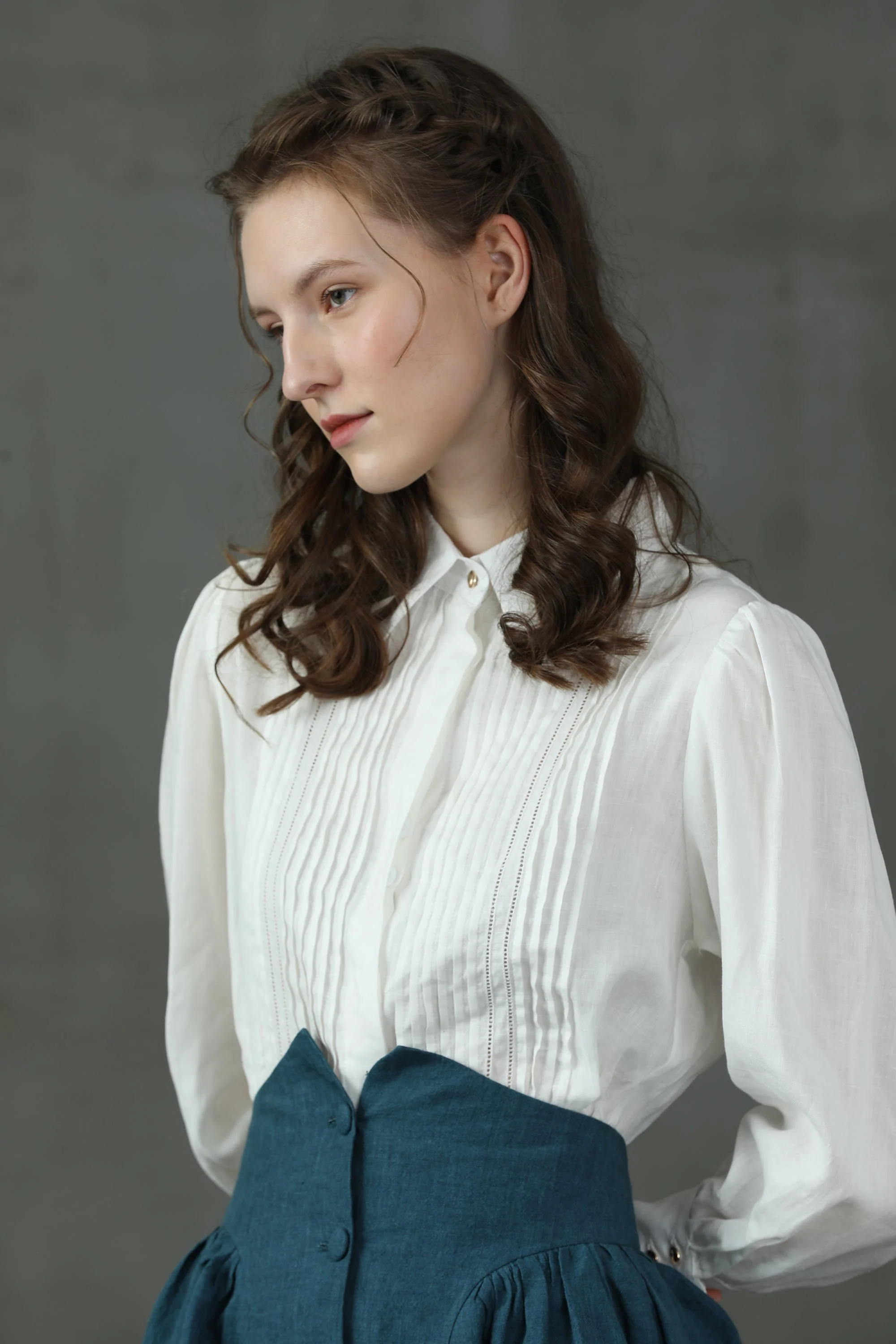 Jo March 31 | Accordion Pleated Linen Shirt - Image 11