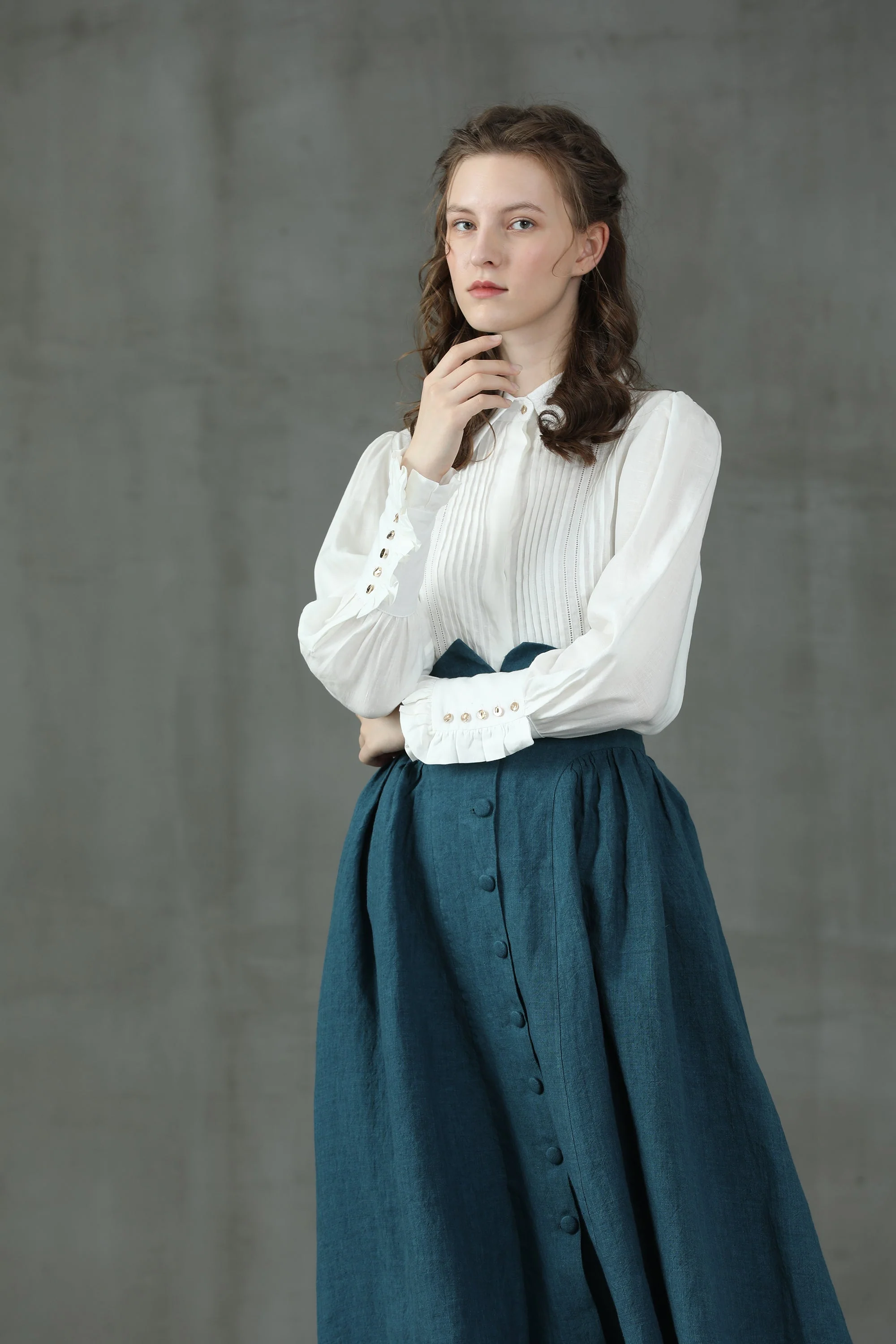 Jo March 31 | Accordion Pleated Linen Shirt - Image 12