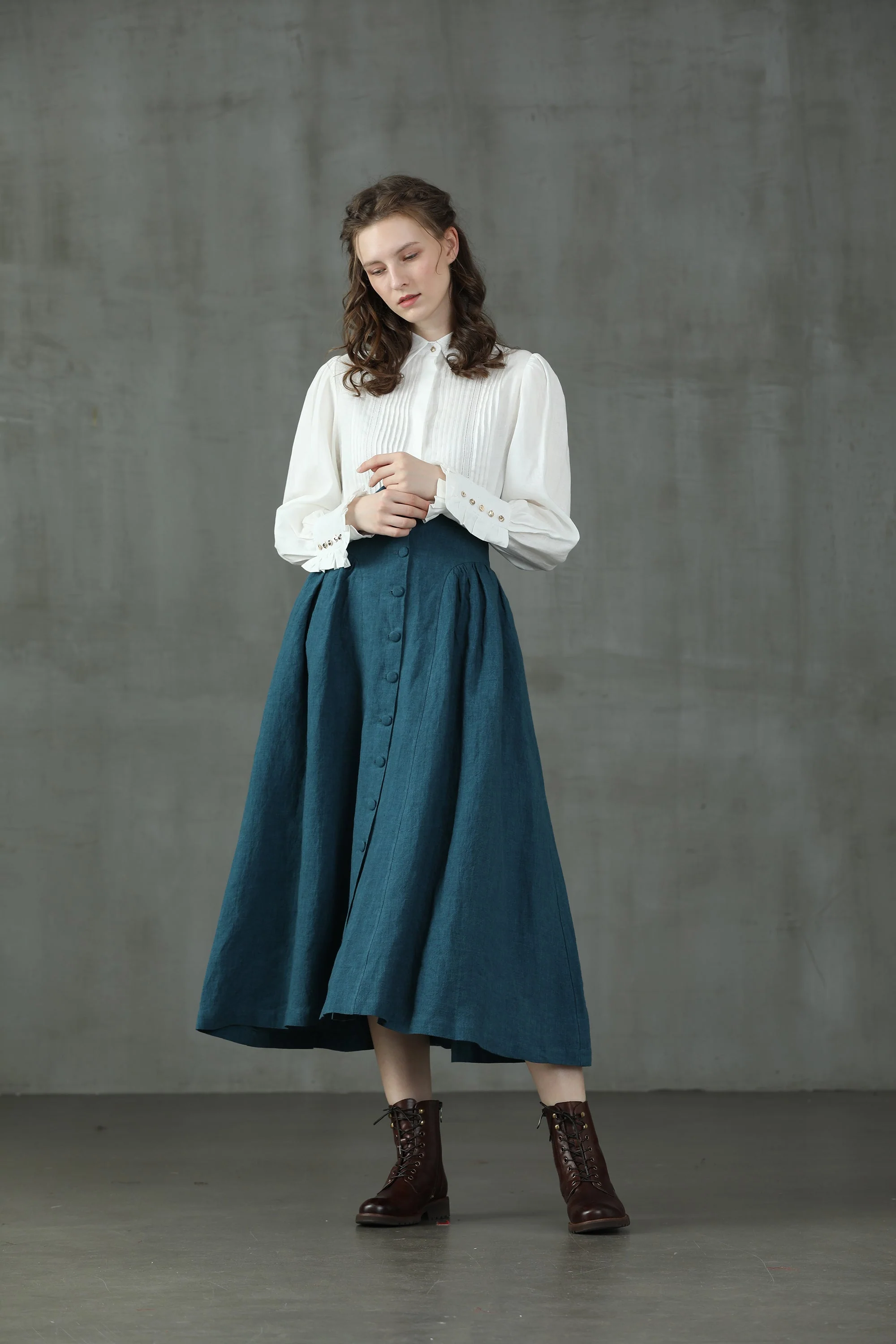 Jo March 31 | Accordion Pleated Linen Shirt - Image 14